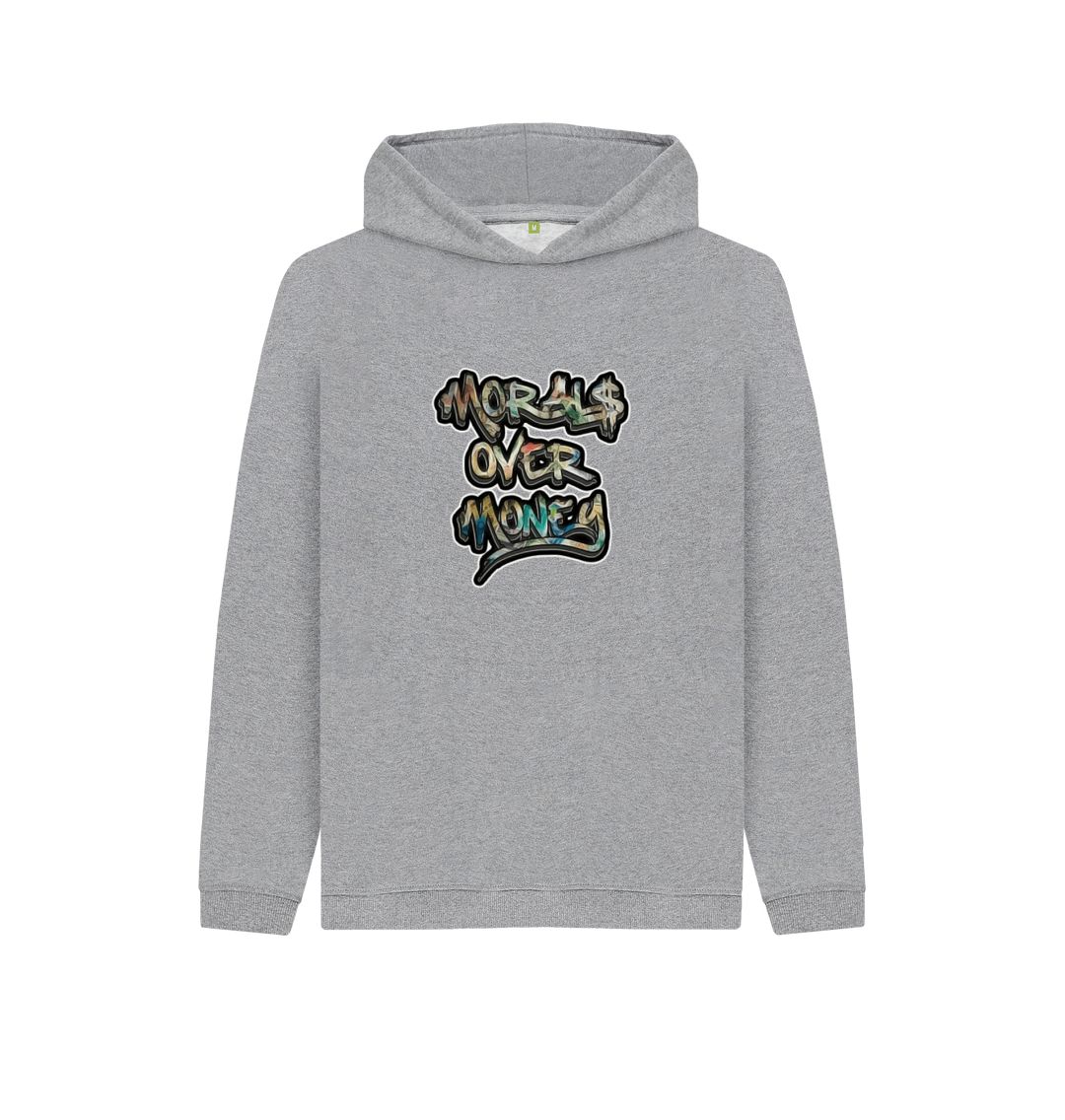 Athletic Grey Kids Original Morals Over Money Pullover Hoodie