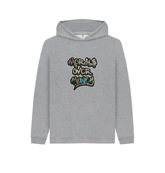 Athletic Grey Kids Original Morals Over Money Pullover Hoodie