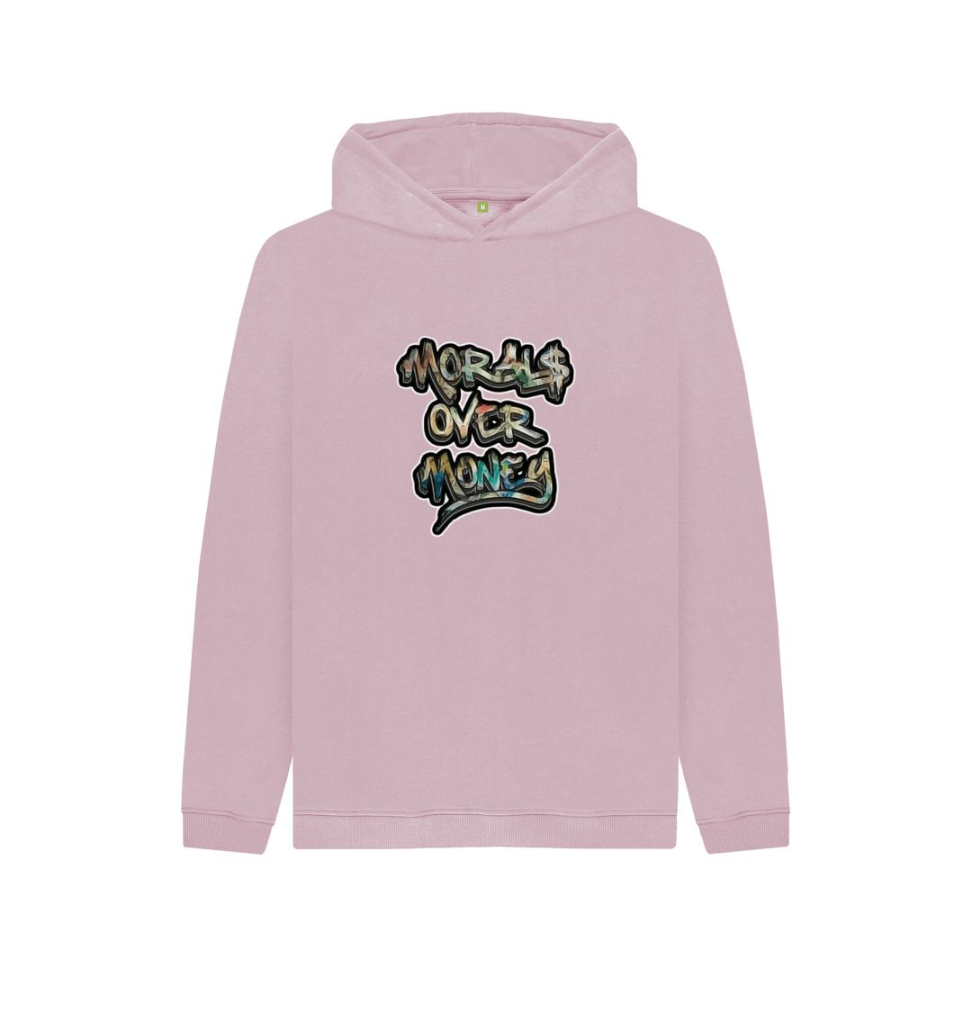 Mauve Kids Original Morals Over Money Pullover Hoodie