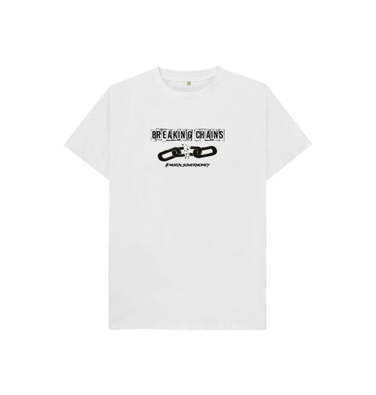 White Kids Breaking Chains - Organic T-Shirt.