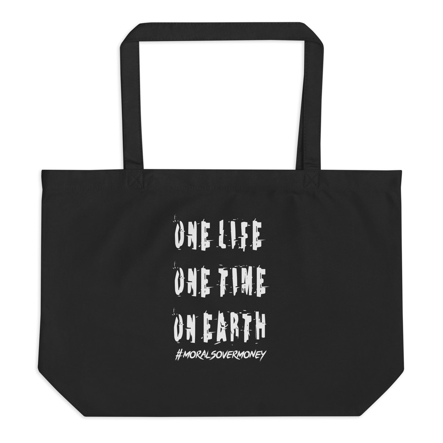 Large 100% Organic Cotton 'One Life' Fairtrade Eco Tote Bag