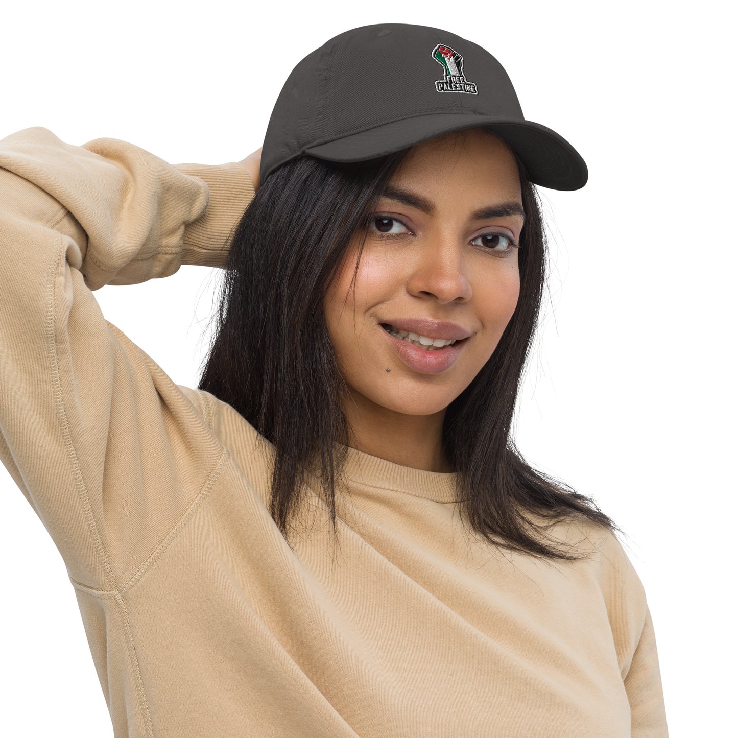 100% Organic Cotton 'Free Palestine' Adjustable Baseball Cap