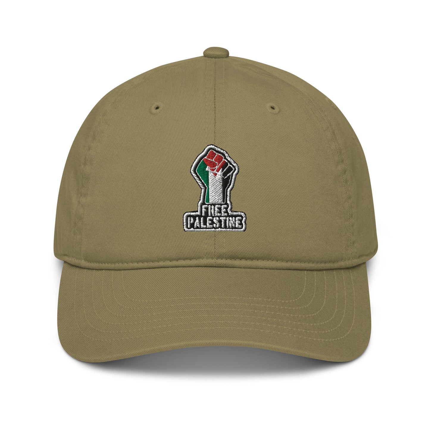 100% Organic Cotton 'Free Palestine' Adjustable Baseball Cap