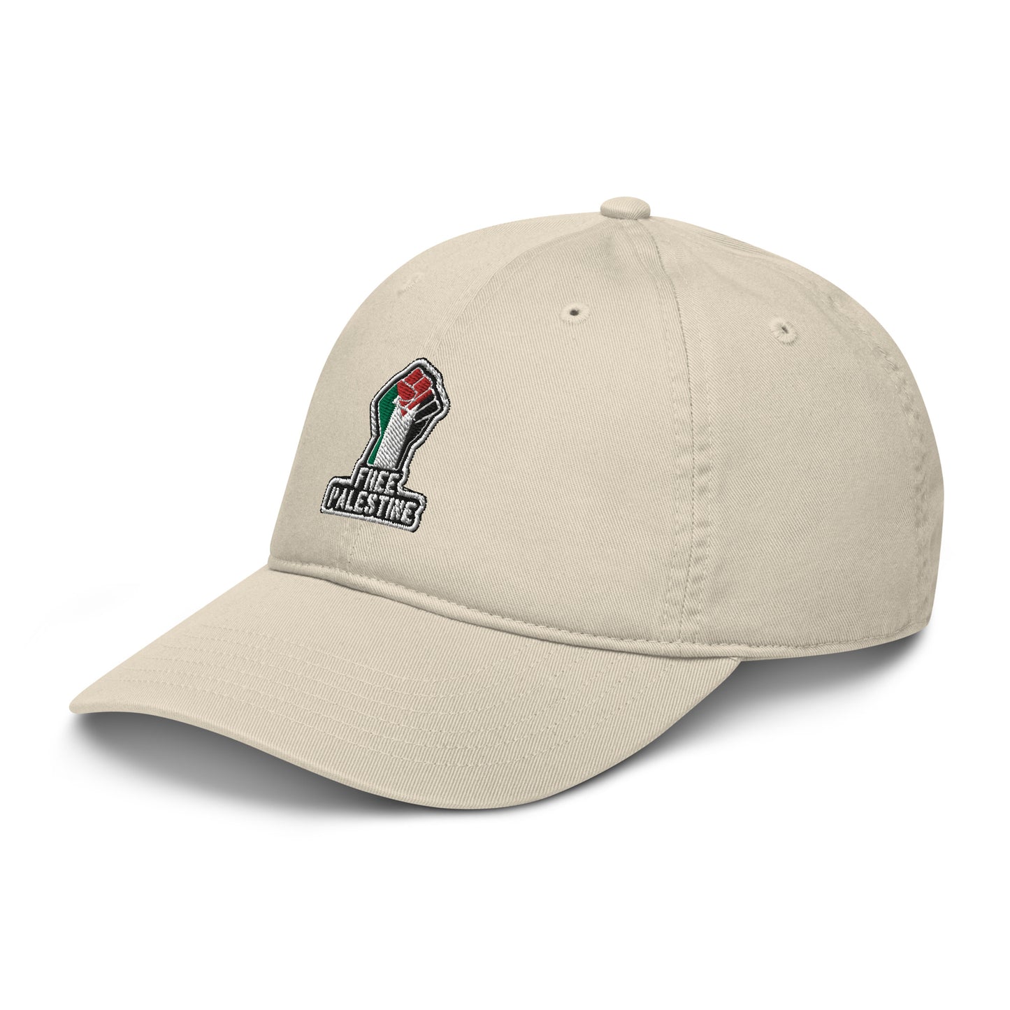 100% Organic Cotton 'Free Palestine' Adjustable Baseball Cap