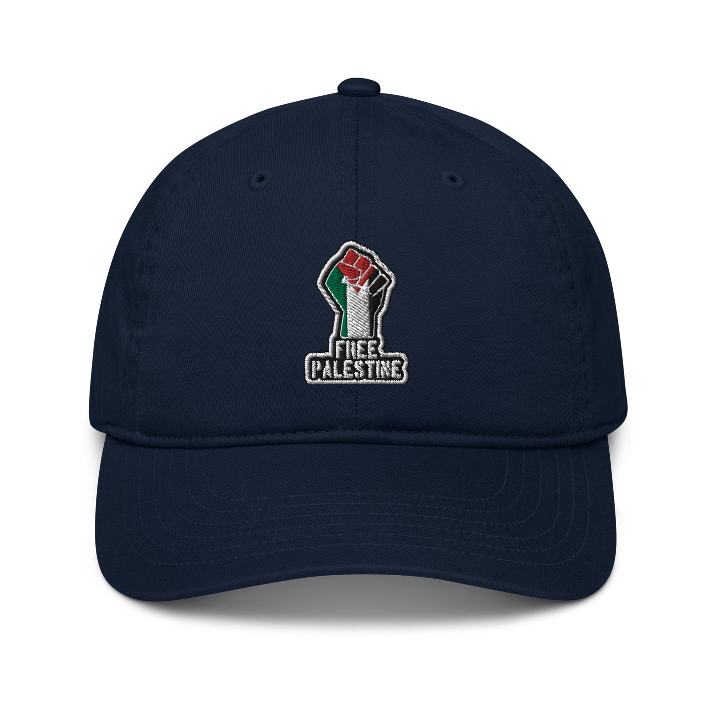 100% Organic Cotton 'Free Palestine' Adjustable Baseball Cap