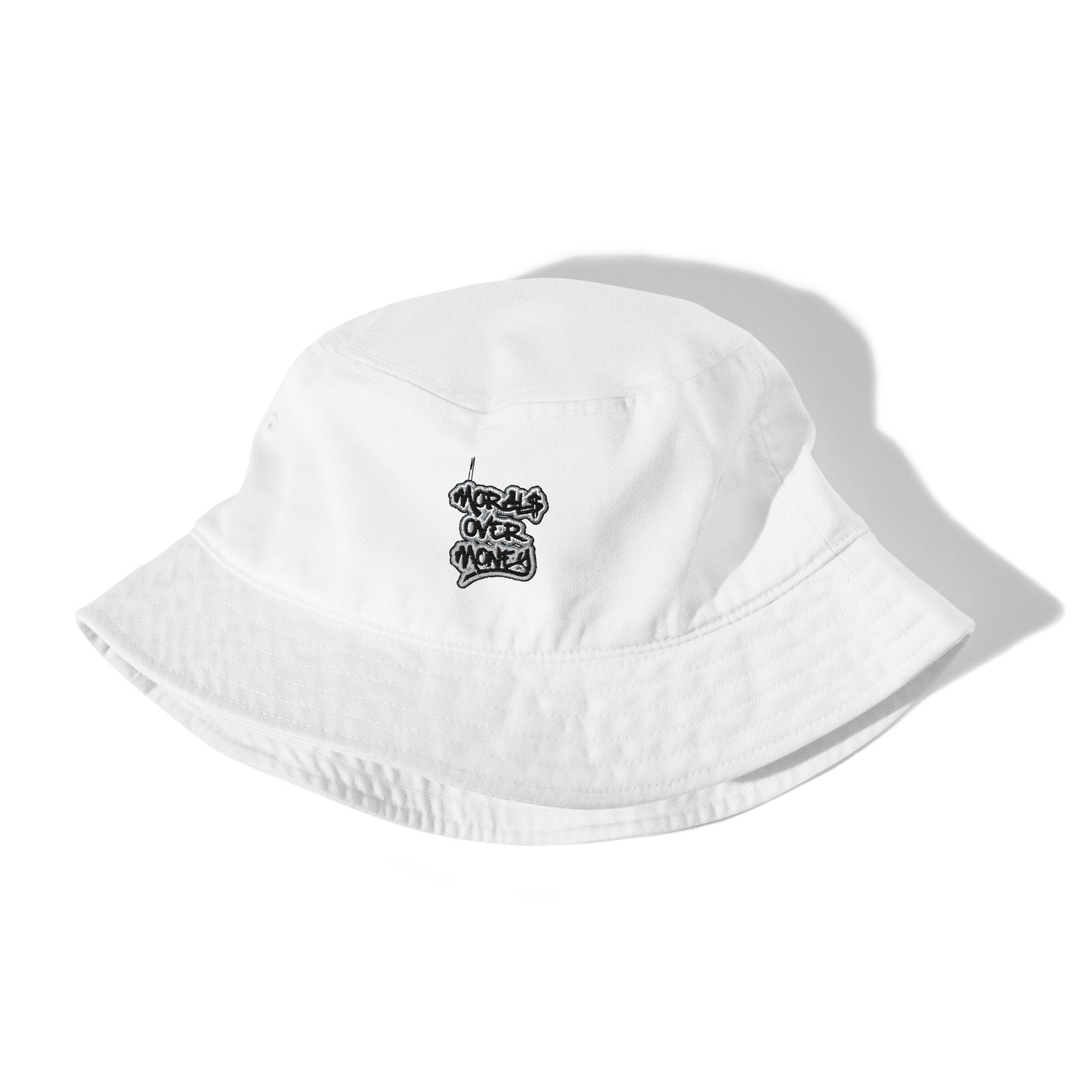 100% Organic Morals Over Money Bucket Hat