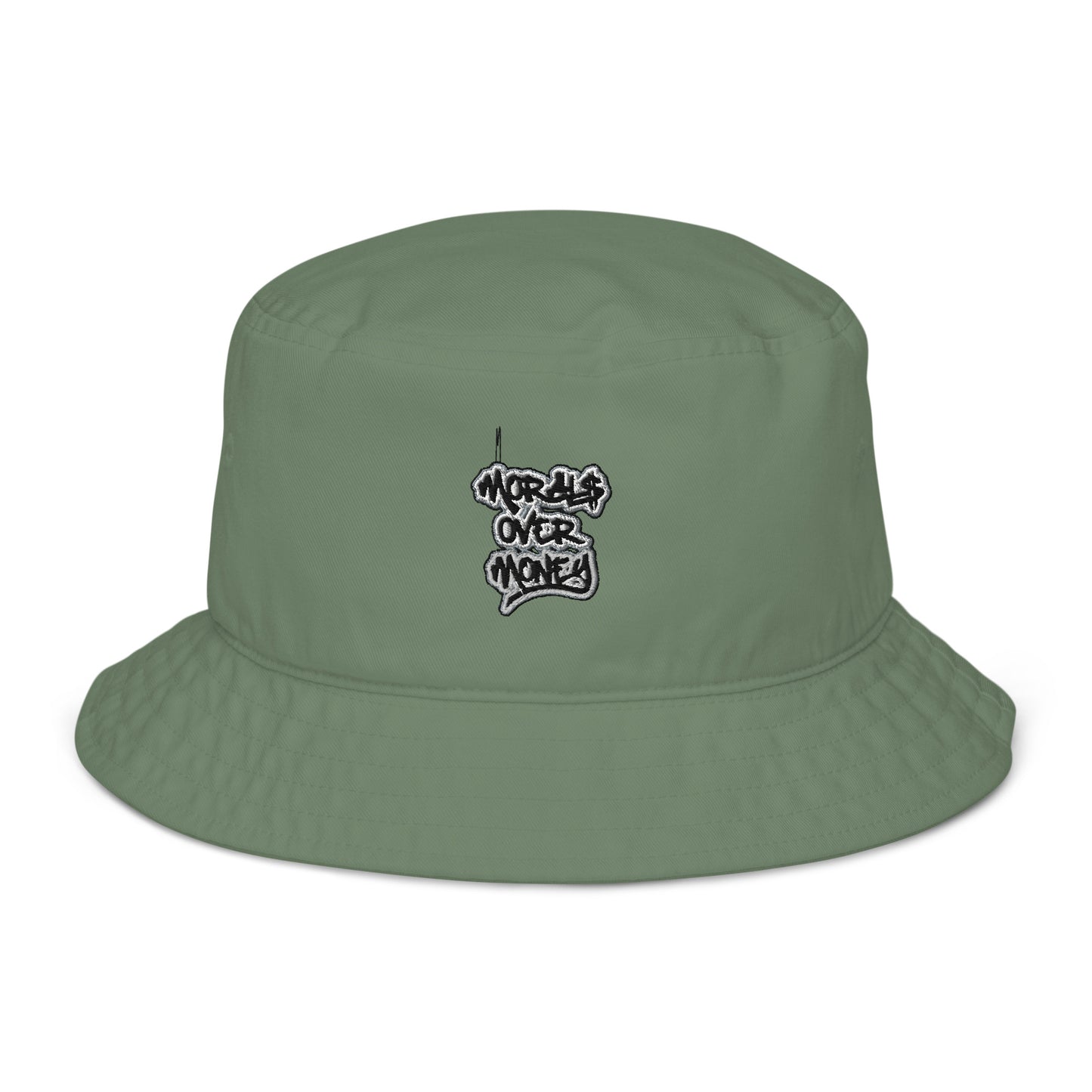 100% Organic Morals Over Money Bucket Hat