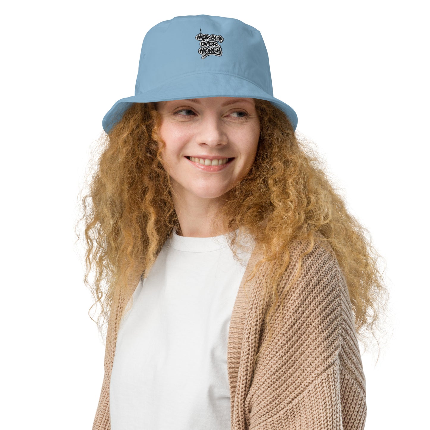 100% Organic Morals Over Money Bucket Hat