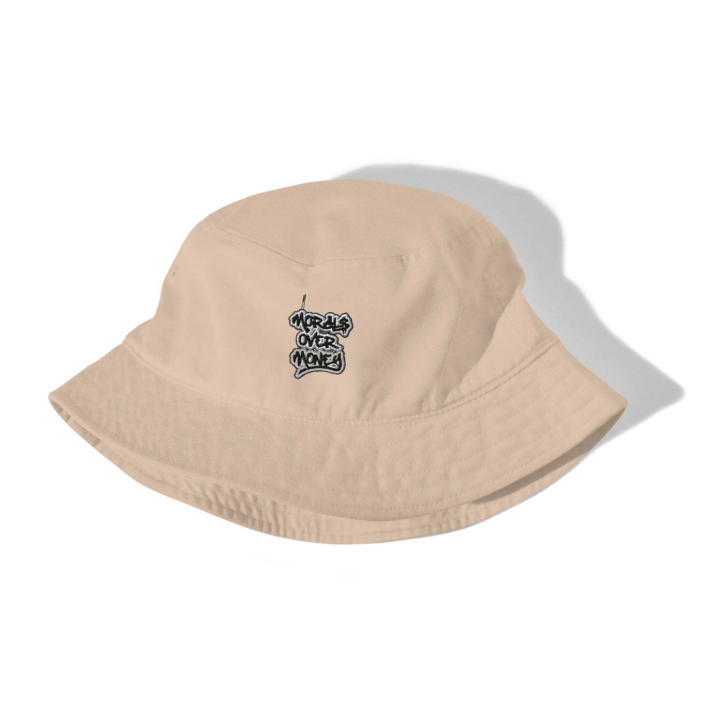 100% Organic Morals Over Money Bucket Hat