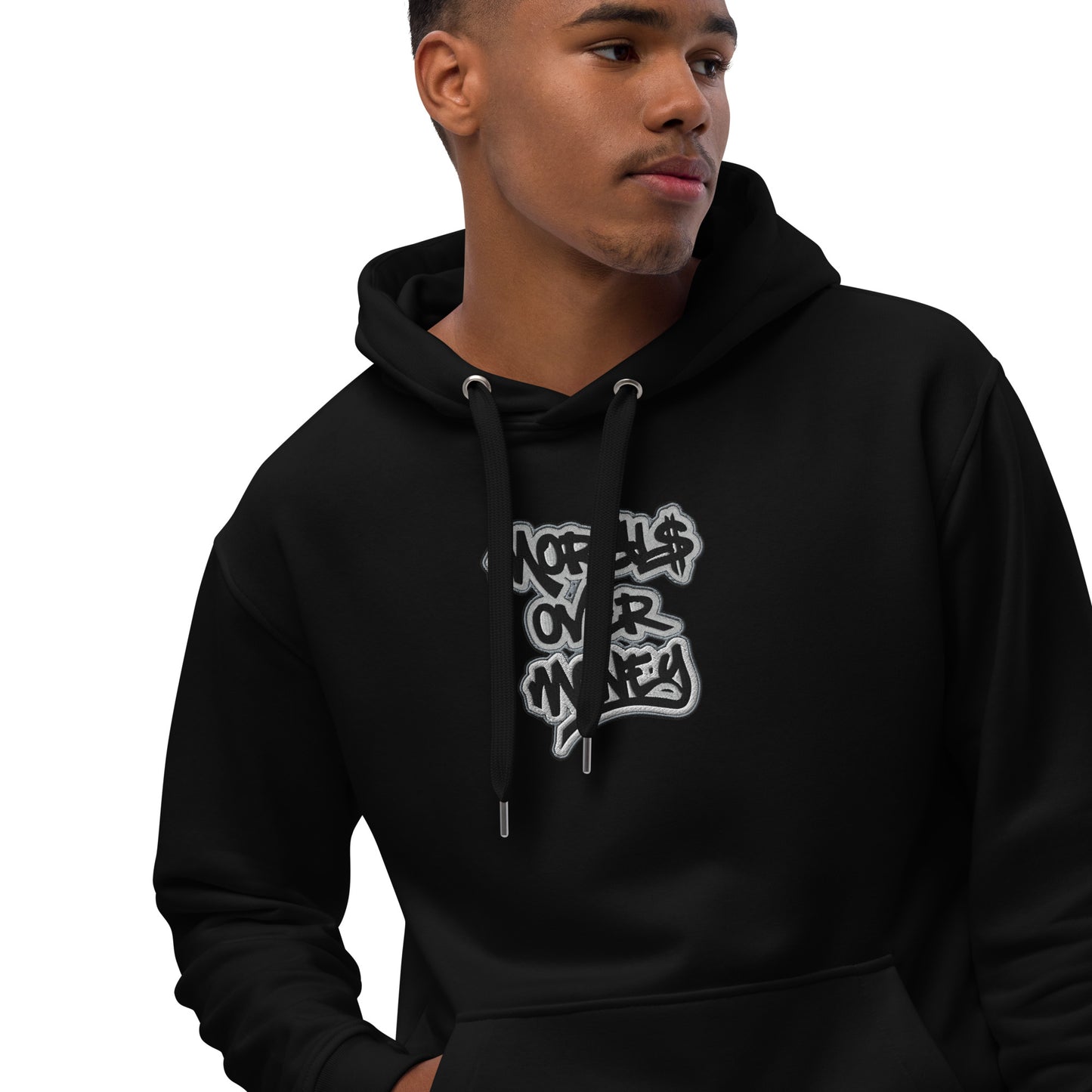 Organic Original 'Morals Over Money' Premium Quality Embroidered Eco Hoodie