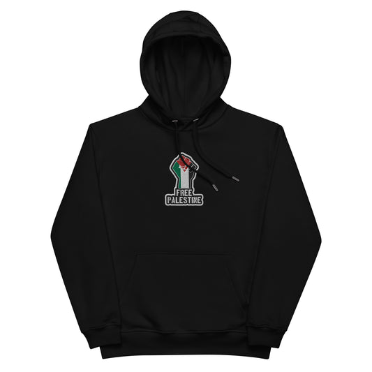 Organic Premium Free Palestine Embroidered Eco Hoodie