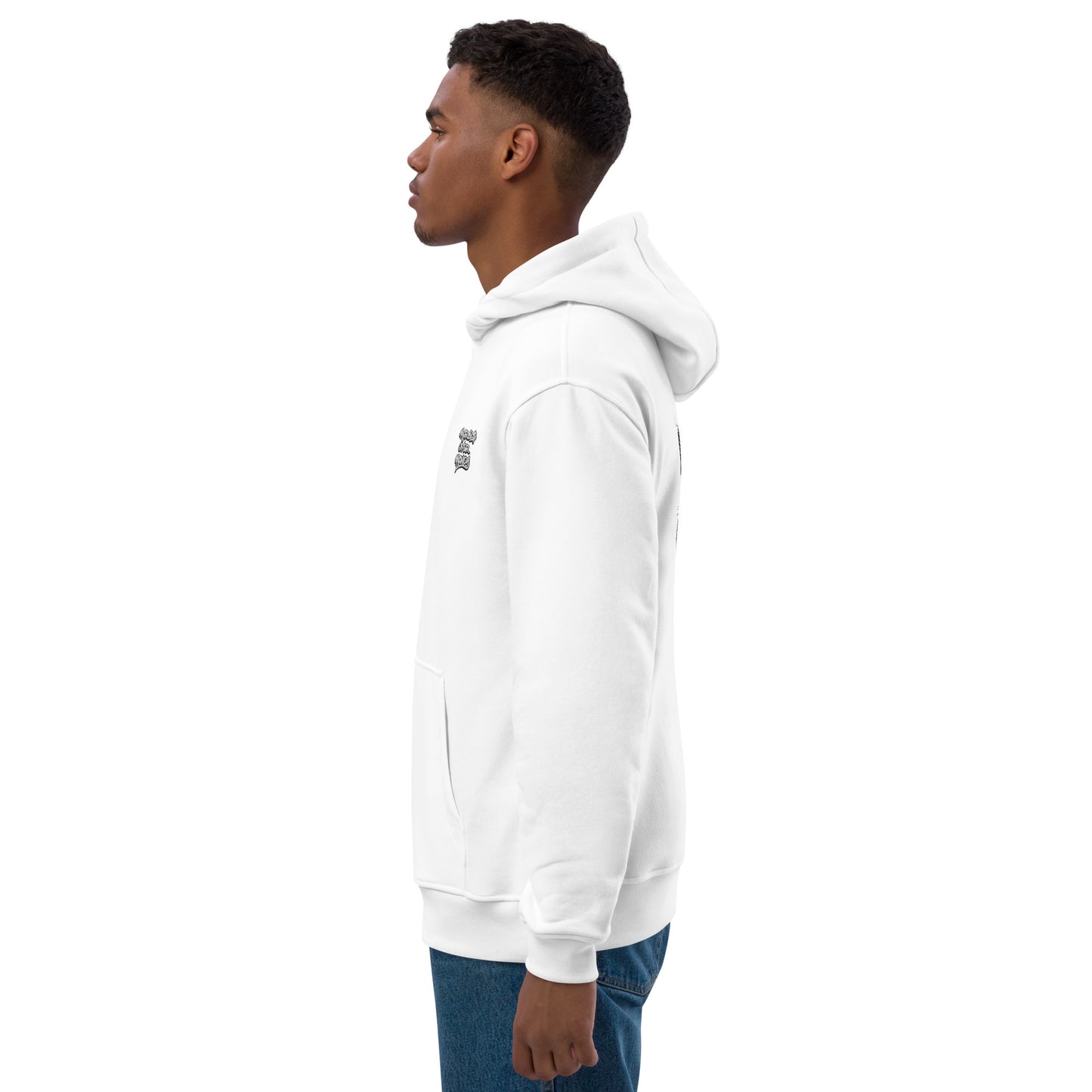 Organic 'One Life, One Time On Earth' Premium Quality Eco Hoodie - Black Logo