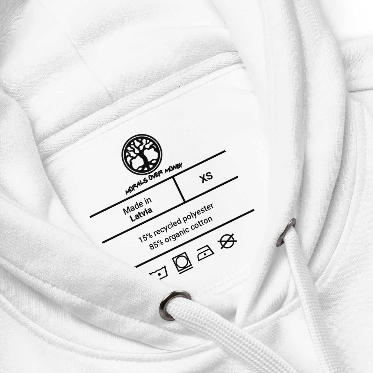 Organic 'One Life, One Time On Earth' Premium Quality Eco Hoodie - Black Logo