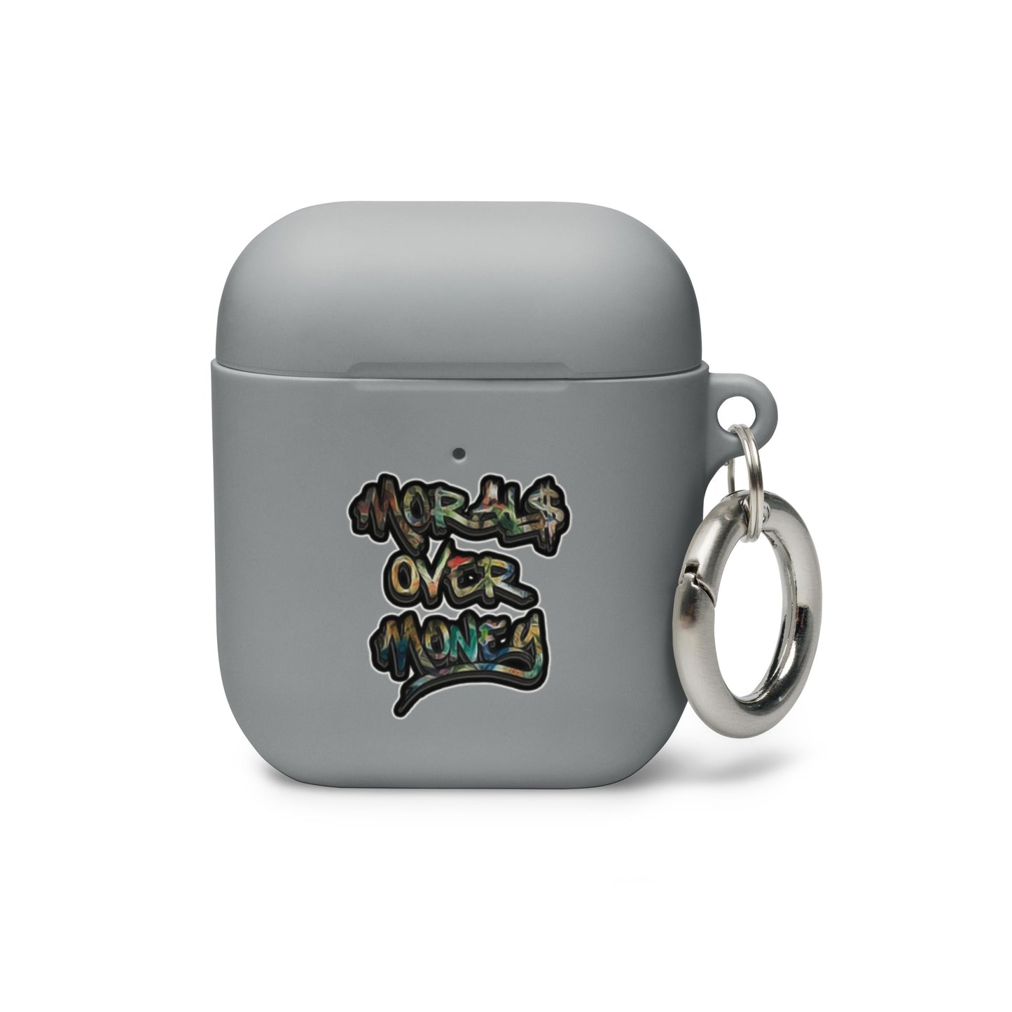 Morals Over Money, Classic Logo - Rubber Case for AirPods®