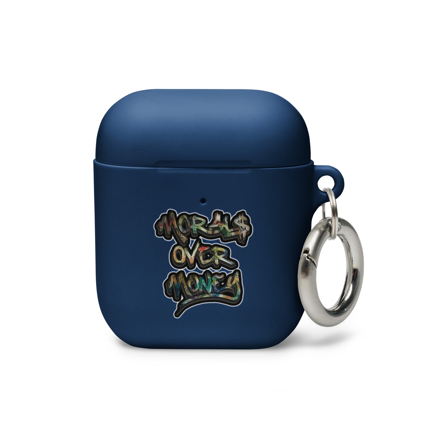 Morals Over Money, Classic Logo - Rubber Case for AirPods®