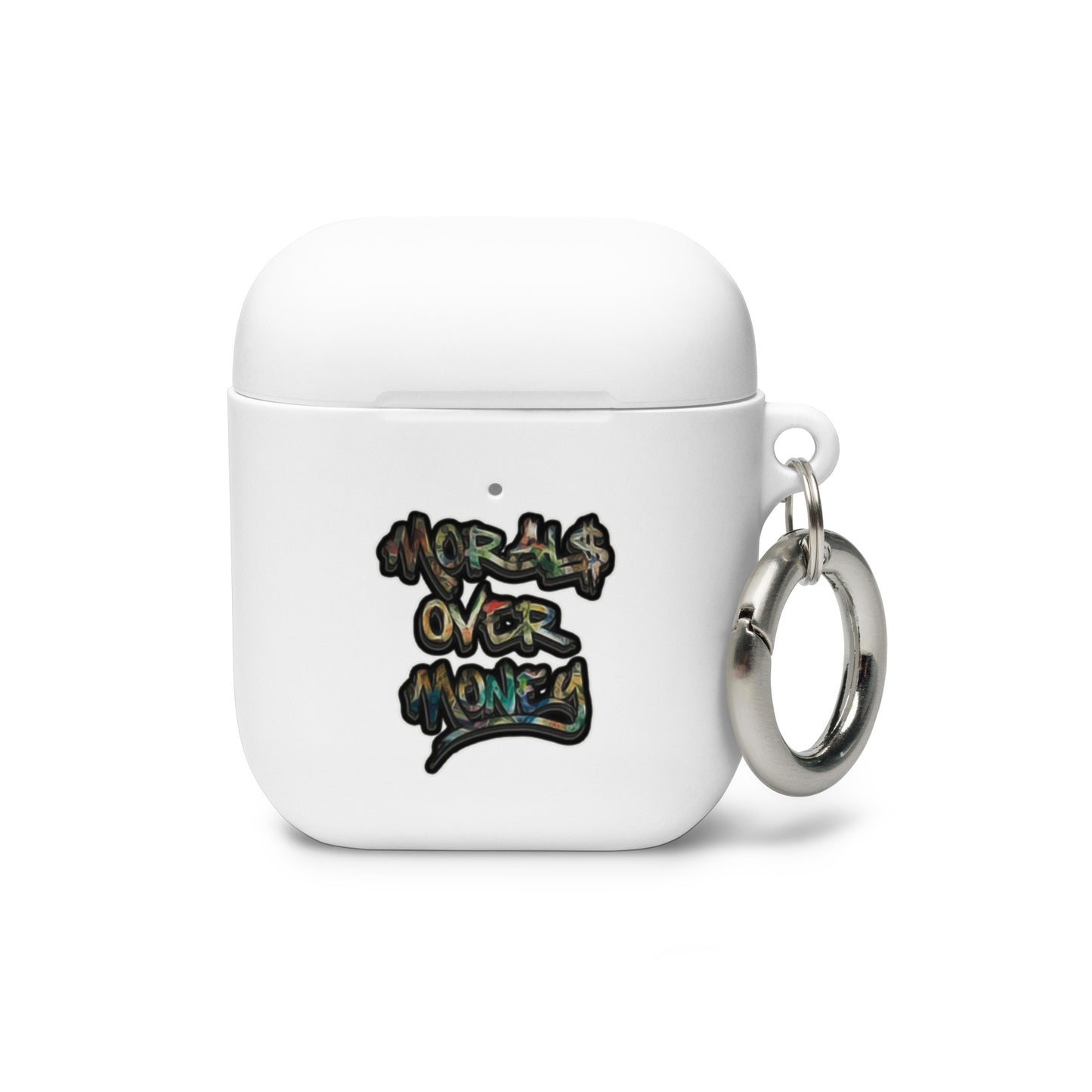Morals Over Money, Classic Logo - Rubber Case for AirPods®
