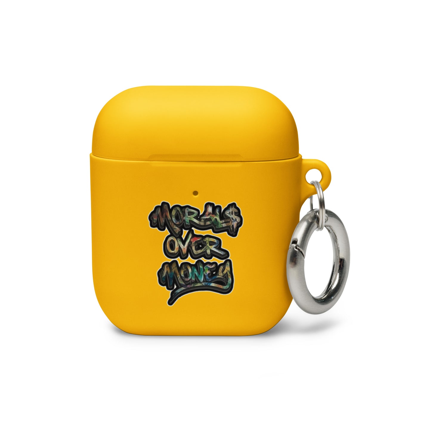 Morals Over Money, Classic Logo - Rubber Case for AirPods®