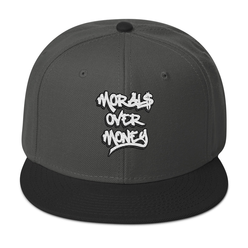 Morals Over Money - Embroidered Snapback