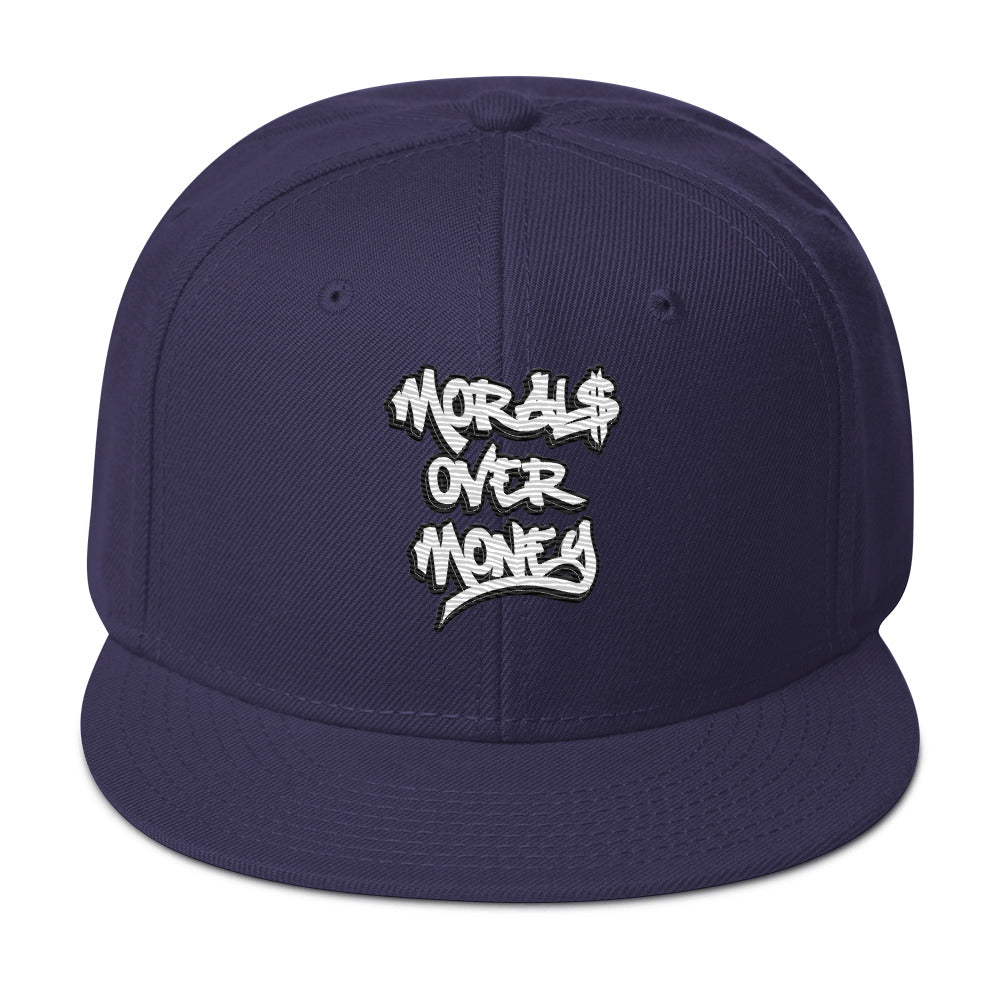 Morals Over Money - Embroidered Snapback