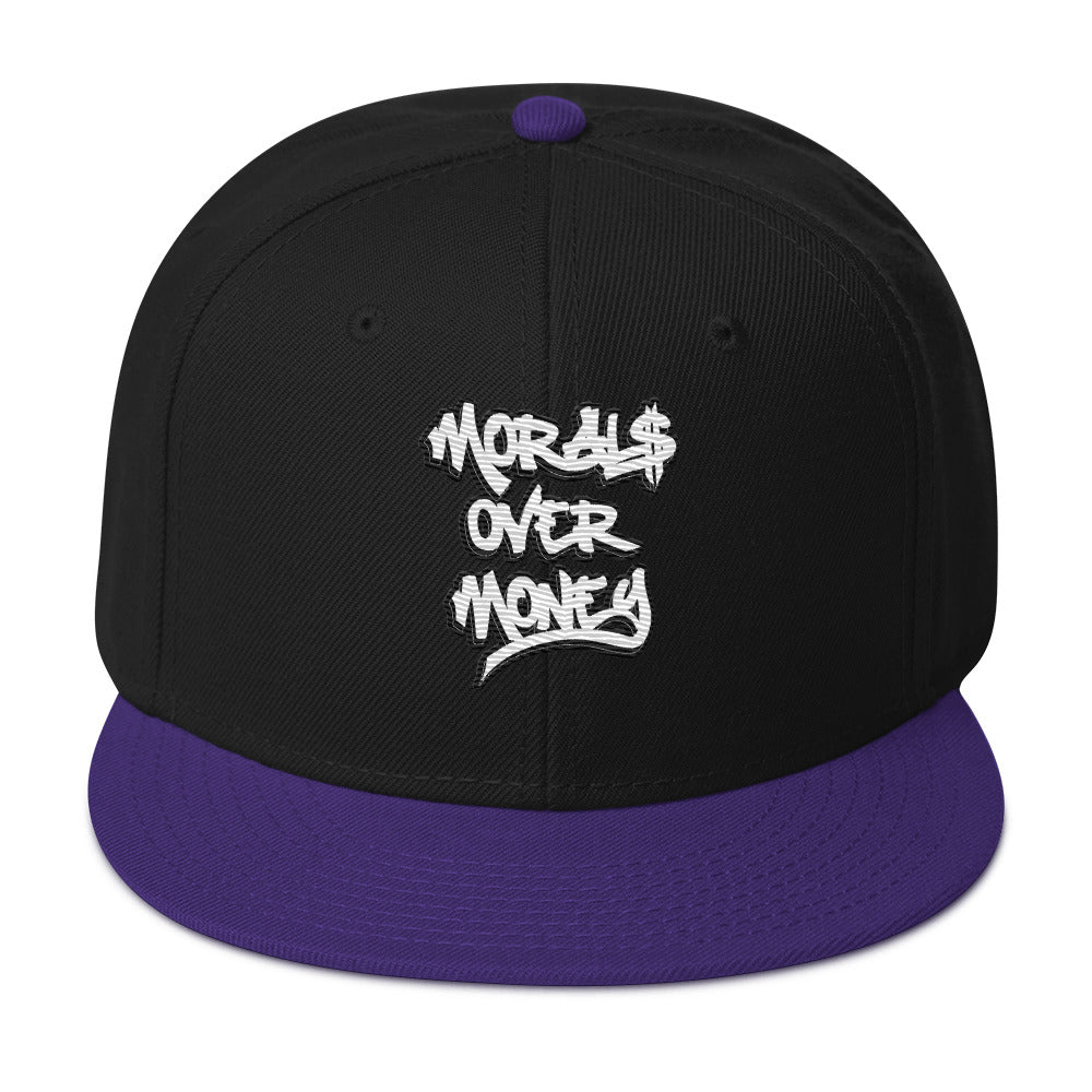 Morals Over Money - Embroidered Snapback