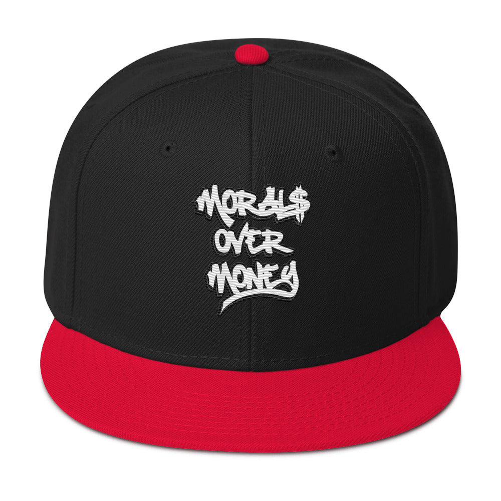 Morals Over Money - Embroidered Snapback