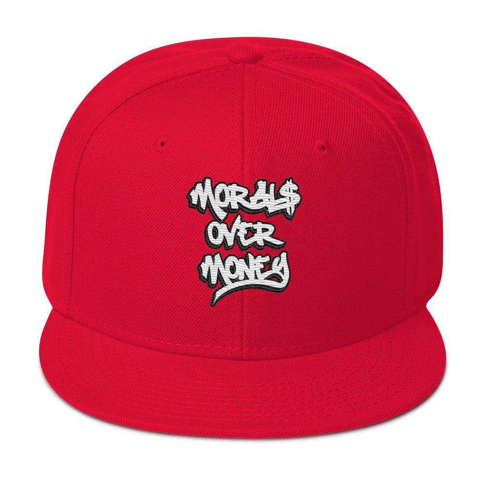 Morals Over Money - Embroidered Snapback