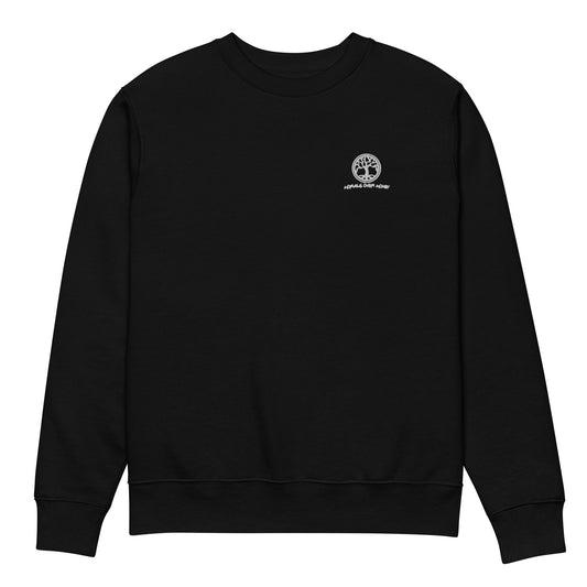 100% Organic Cotton 'Morals Over Money - Tree of Life' Embroidered Eco sweatshirt