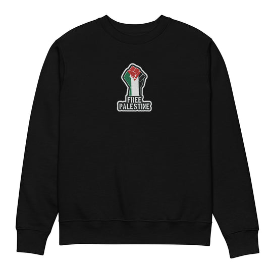 100% Organic Cotton 'Free Palestine' Embroidered Eco Jumper