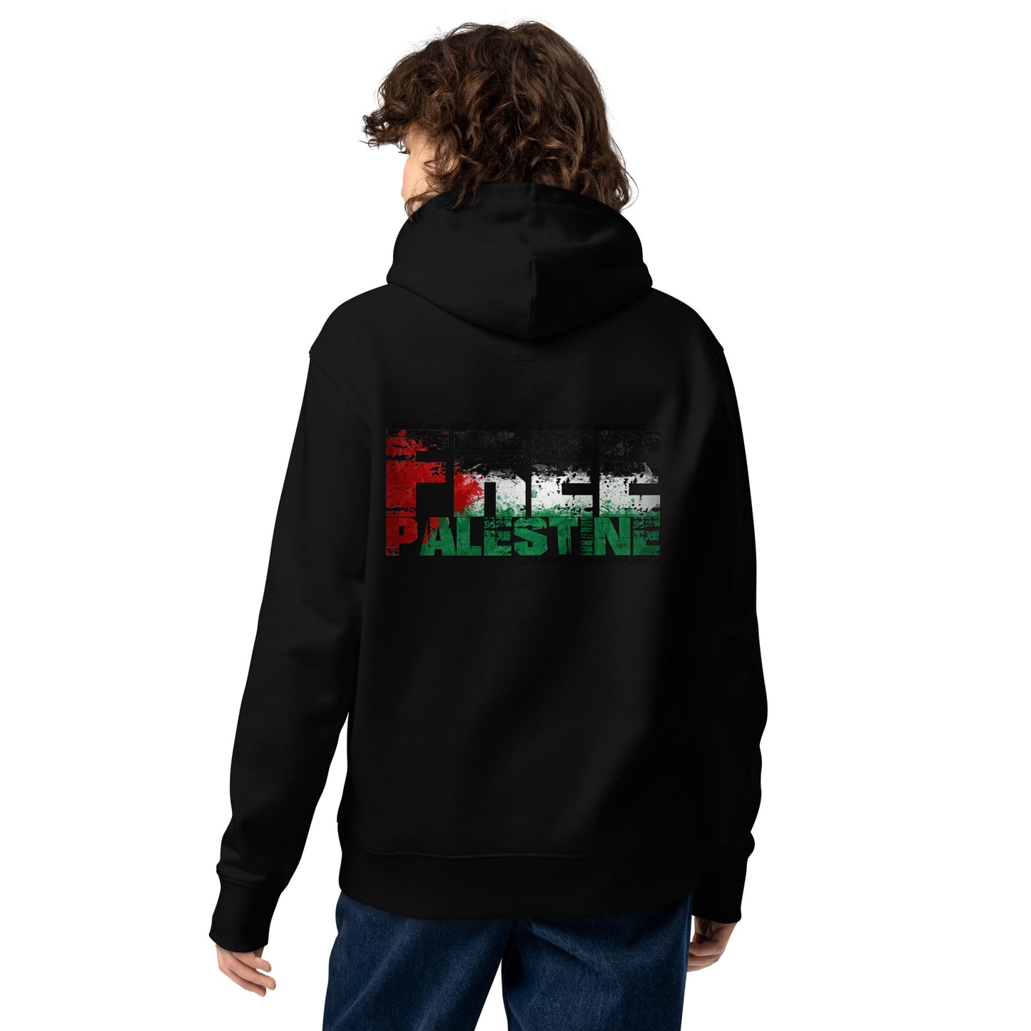 100% Organic Cotton Essentials 'Morals Over Money - Free Palestine' Eco Hoodie
