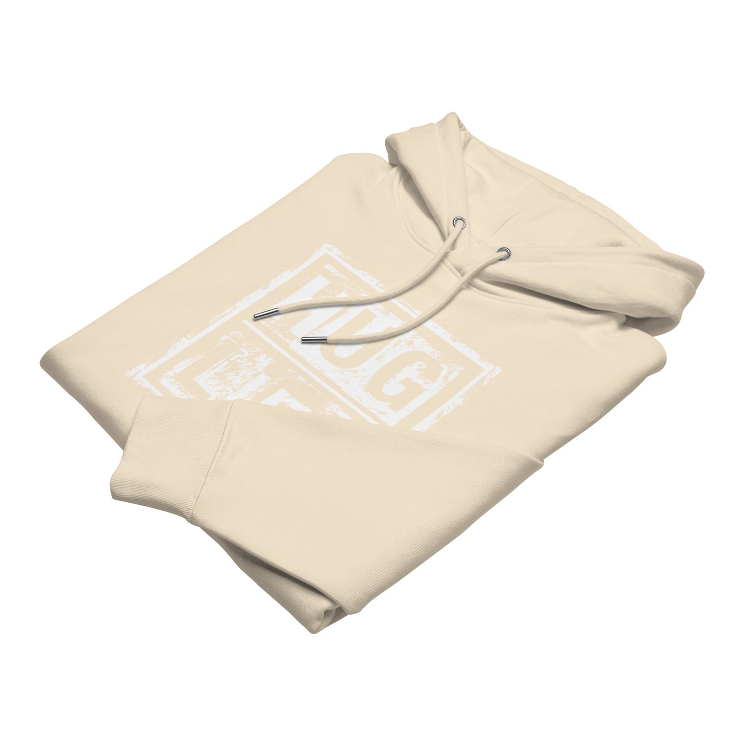 100% Organic Cotton Essentials 'Hug Life' Eco Hoodie - White Logo