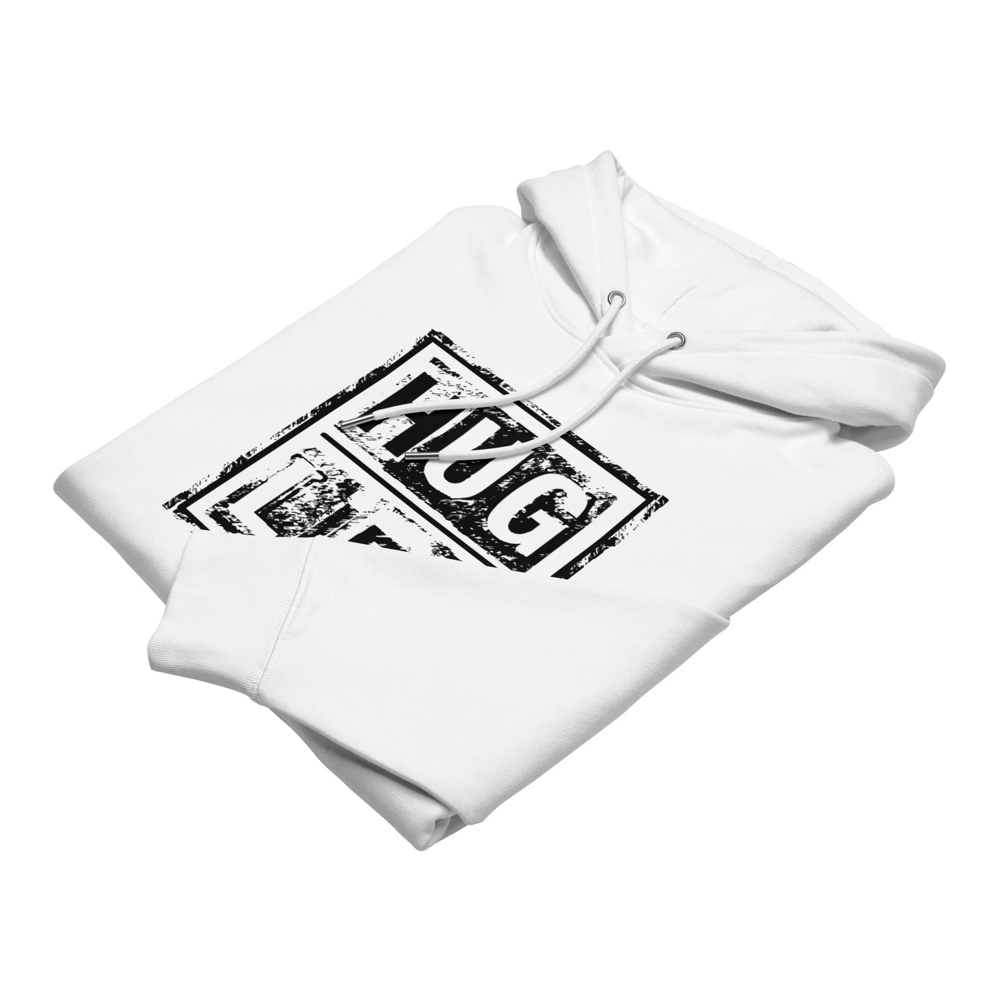 100% Organic Cotton Essentials 'Hug Life' Eco Hoodie - Black Logo