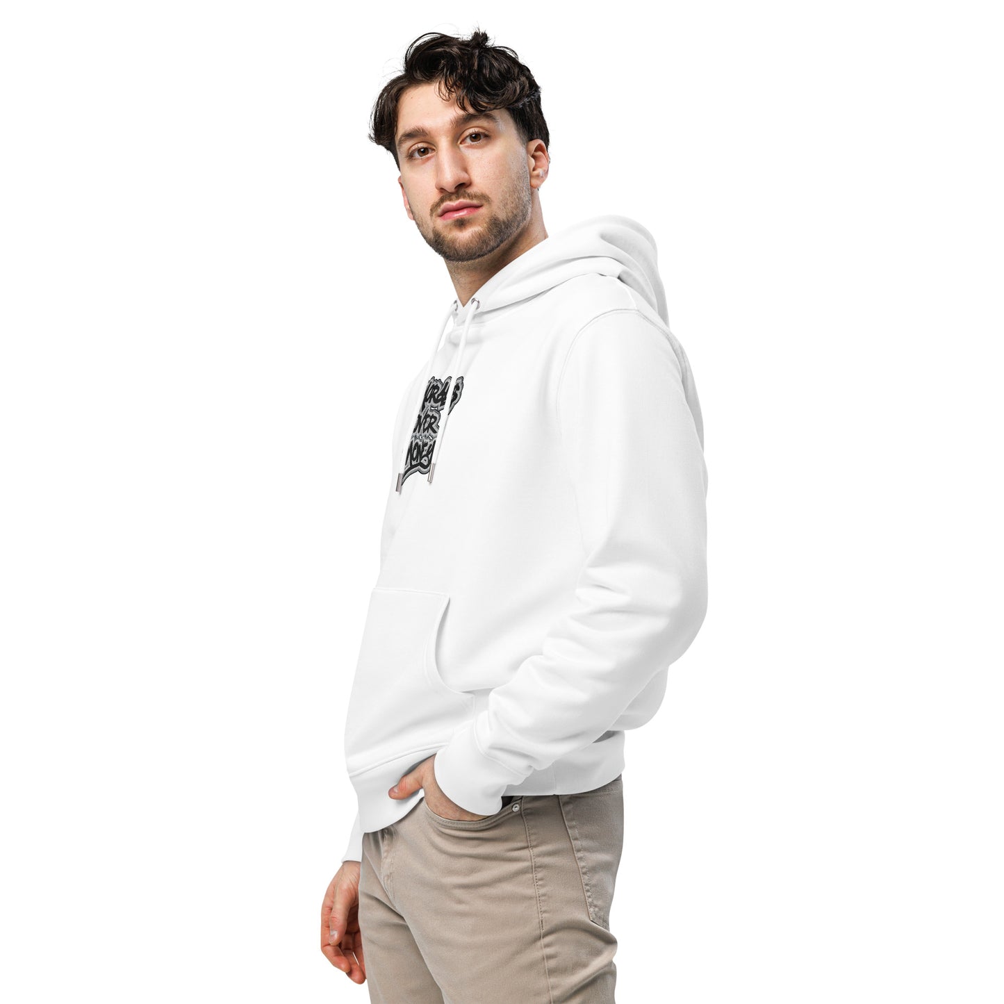 100% Organic Cotton Essentials 'Morals Over Money' Embroidered Eco Hoodie