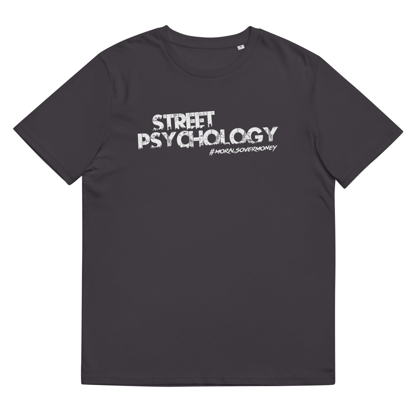 100% Organic Cotton 'Street Psychology' Eco Tee - White Logo