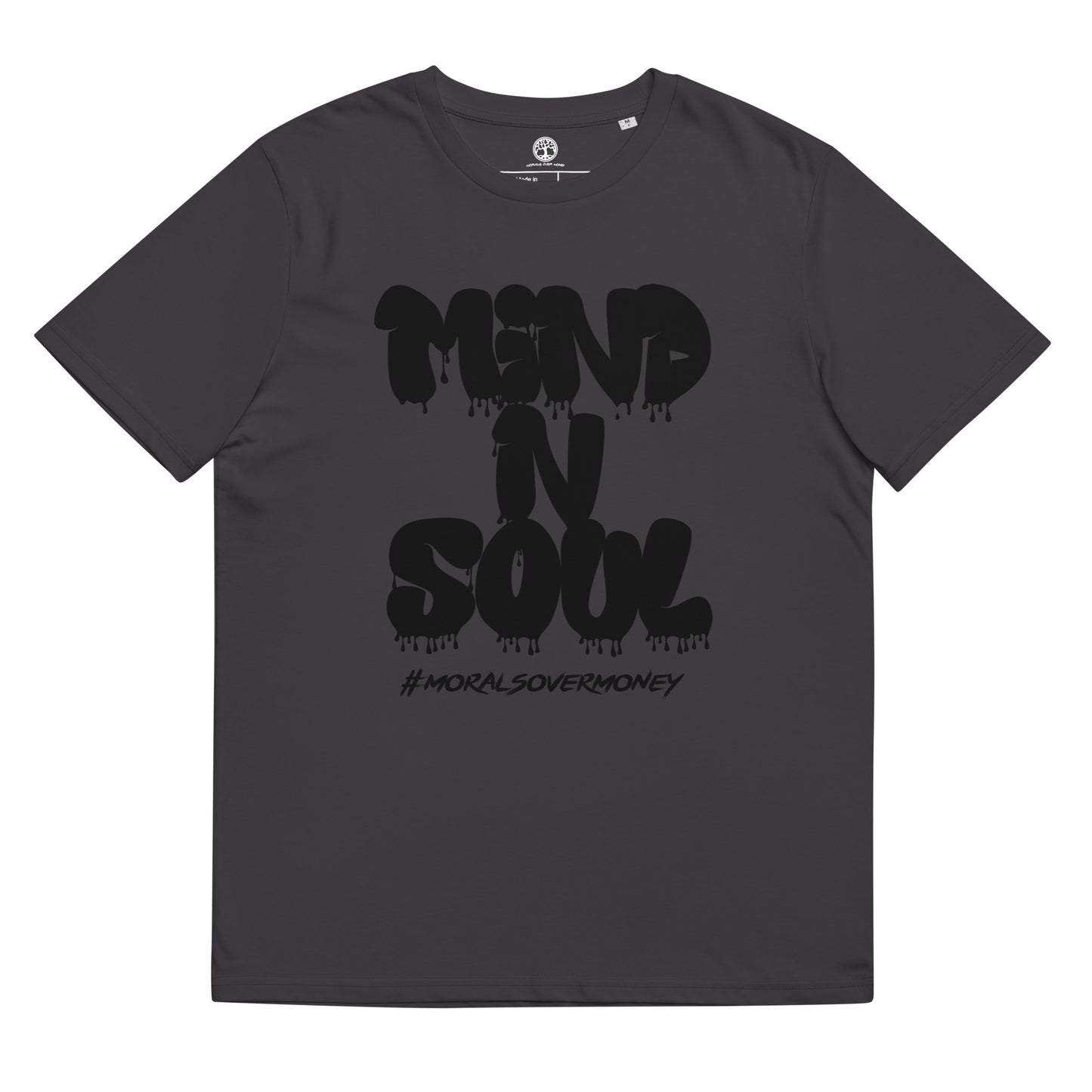100% Organic Cotton 'Mind n Soul' Eco Tee - Black Logo