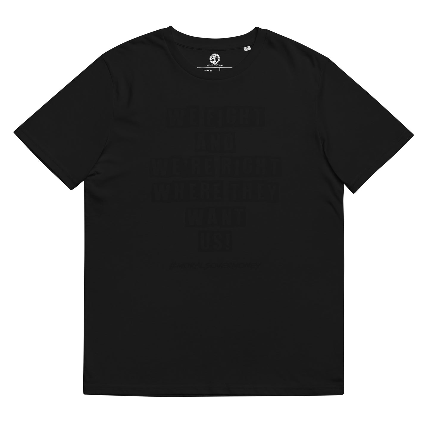 100% Organic Cotton 'World At War' Eco Tee - Black Logo