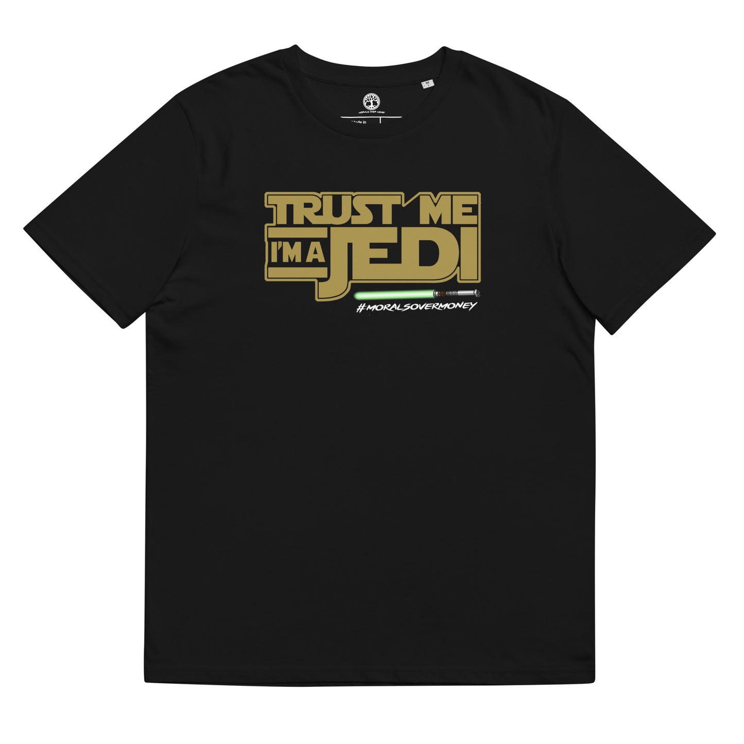100% Organic Cotton 'Trust Me I'm A Jedi' Eco Tee - White Logo
