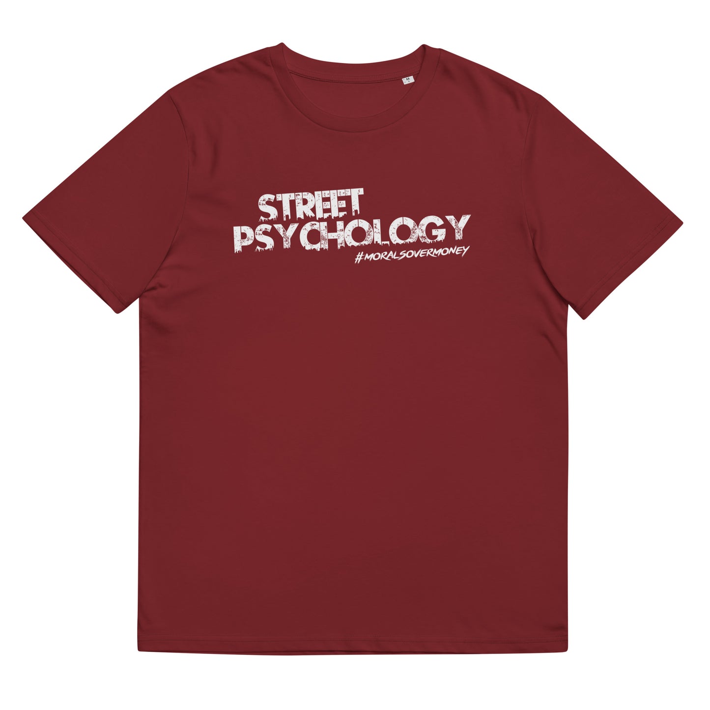 100% Organic Cotton 'Street Psychology' Eco Tee - White Logo