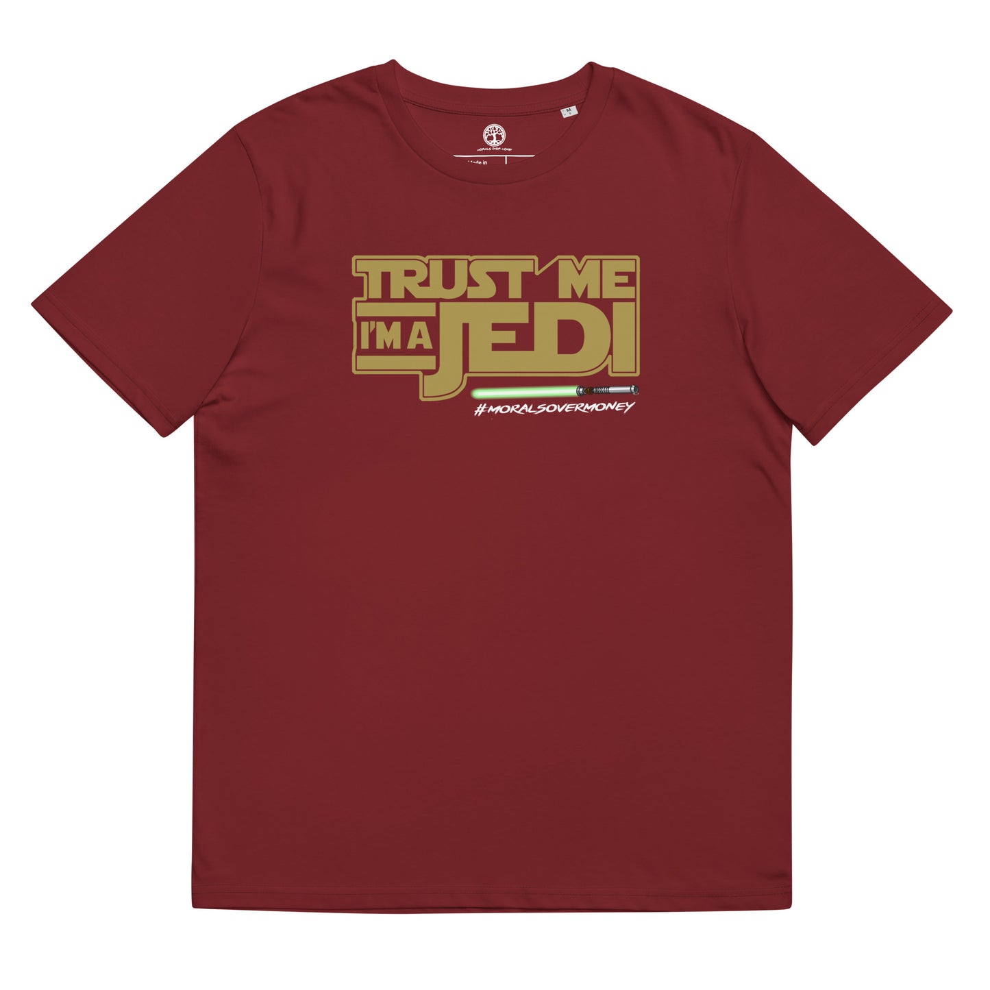 100% Organic Cotton 'Trust Me I'm A Jedi' Eco Tee - White Logo