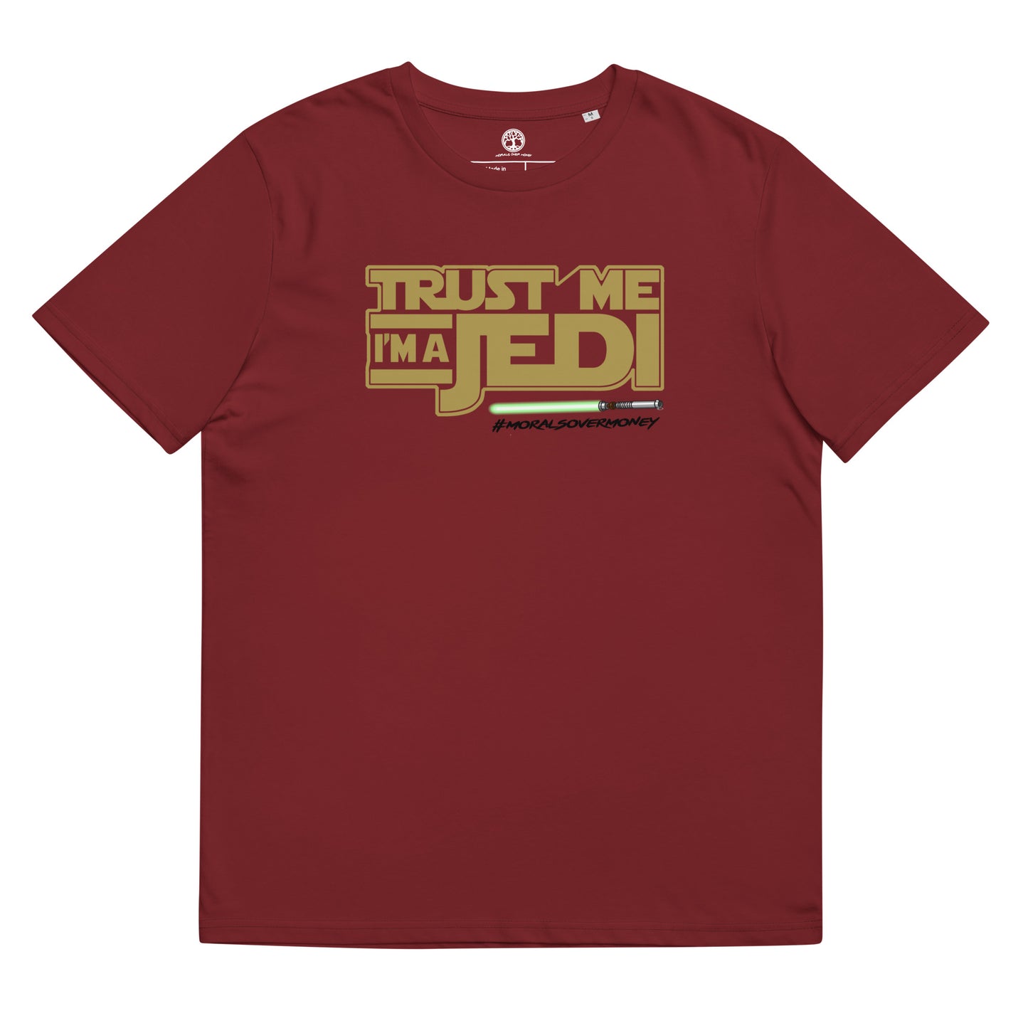 100% Organic Cotton 'Trust Me I'm A Jedi' Eco Tee - Black Logo