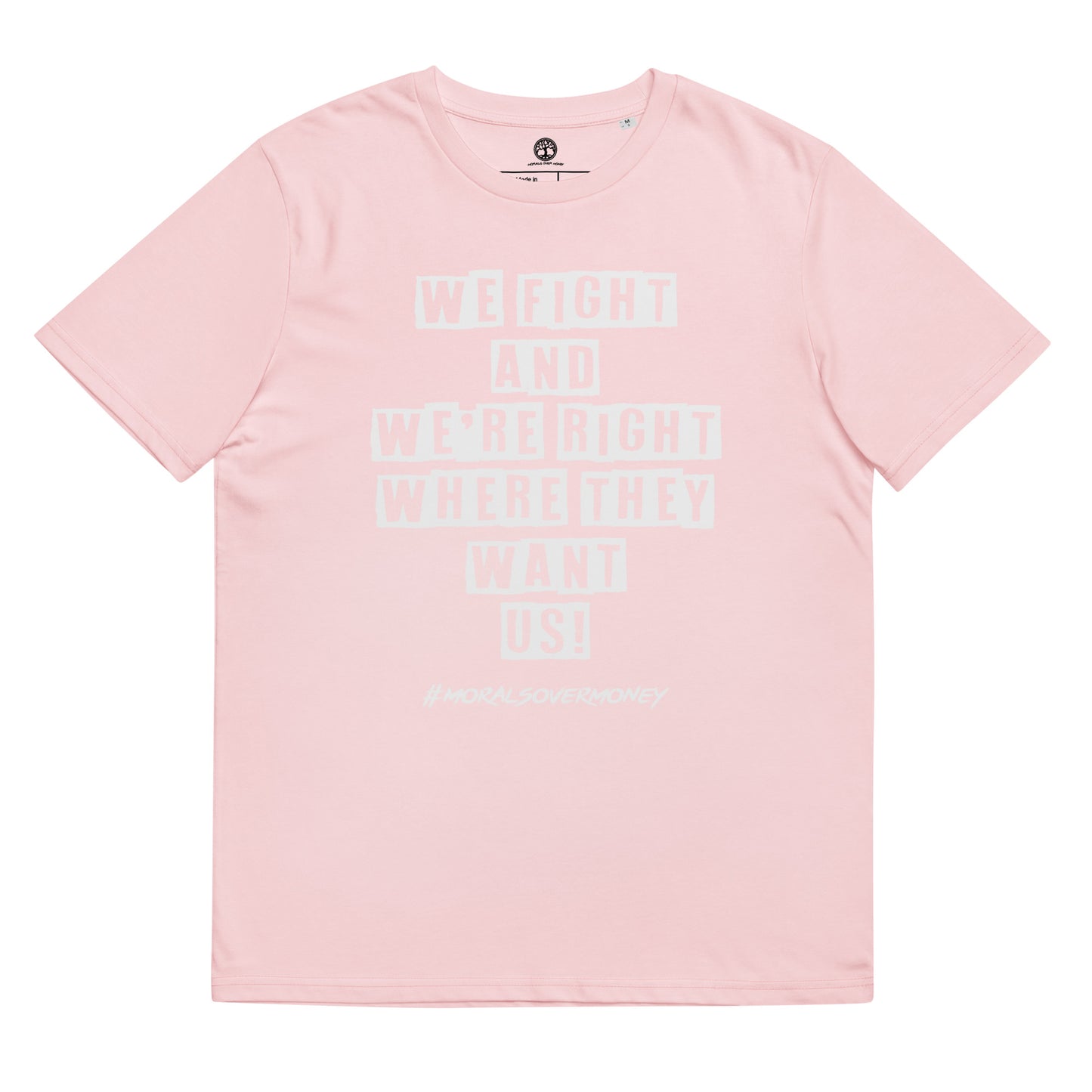 100% Organic Cotton 'World At War' Eco Tee - White Logo