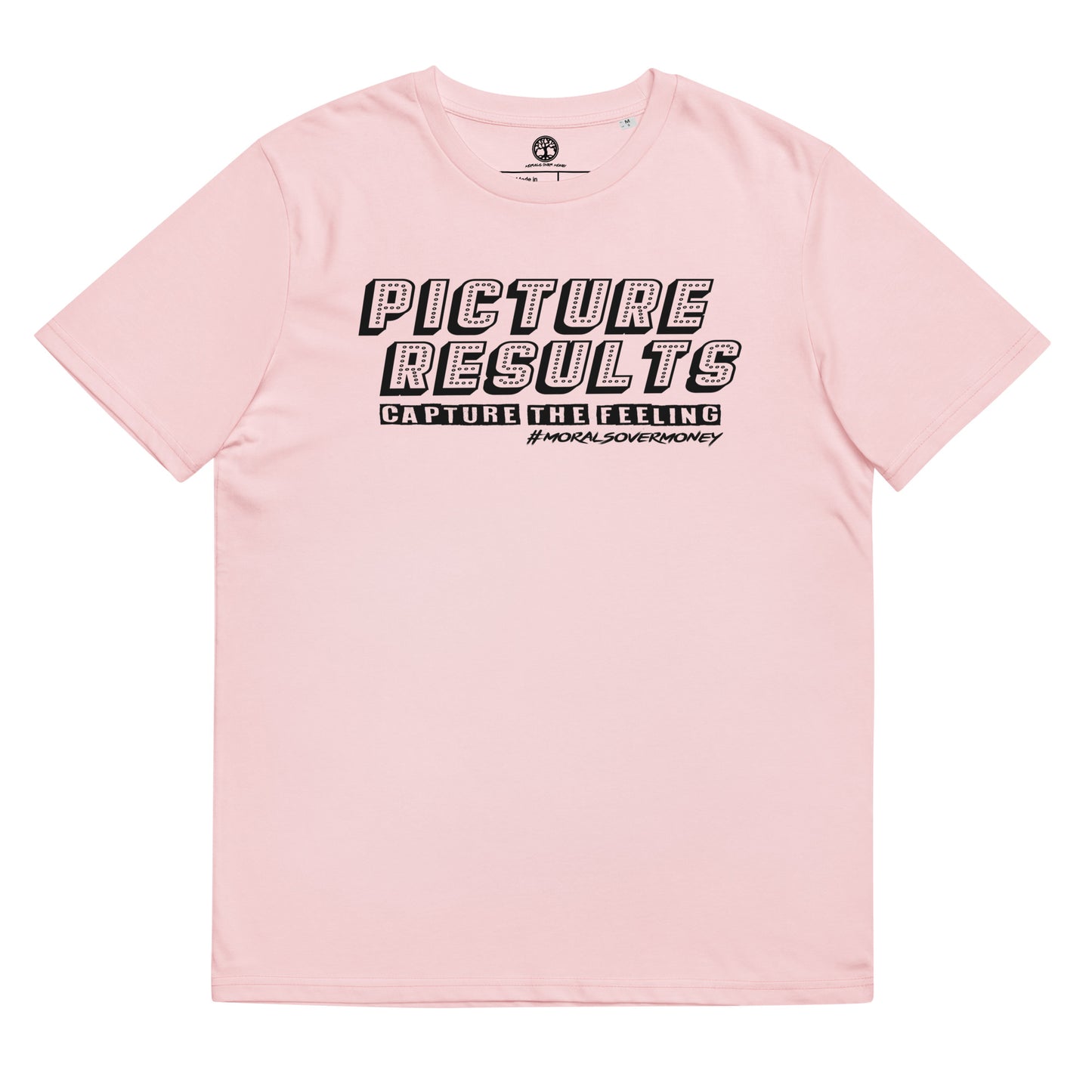 100% Organic Cotton 'Picture Results' Eco Tee - Black Logo