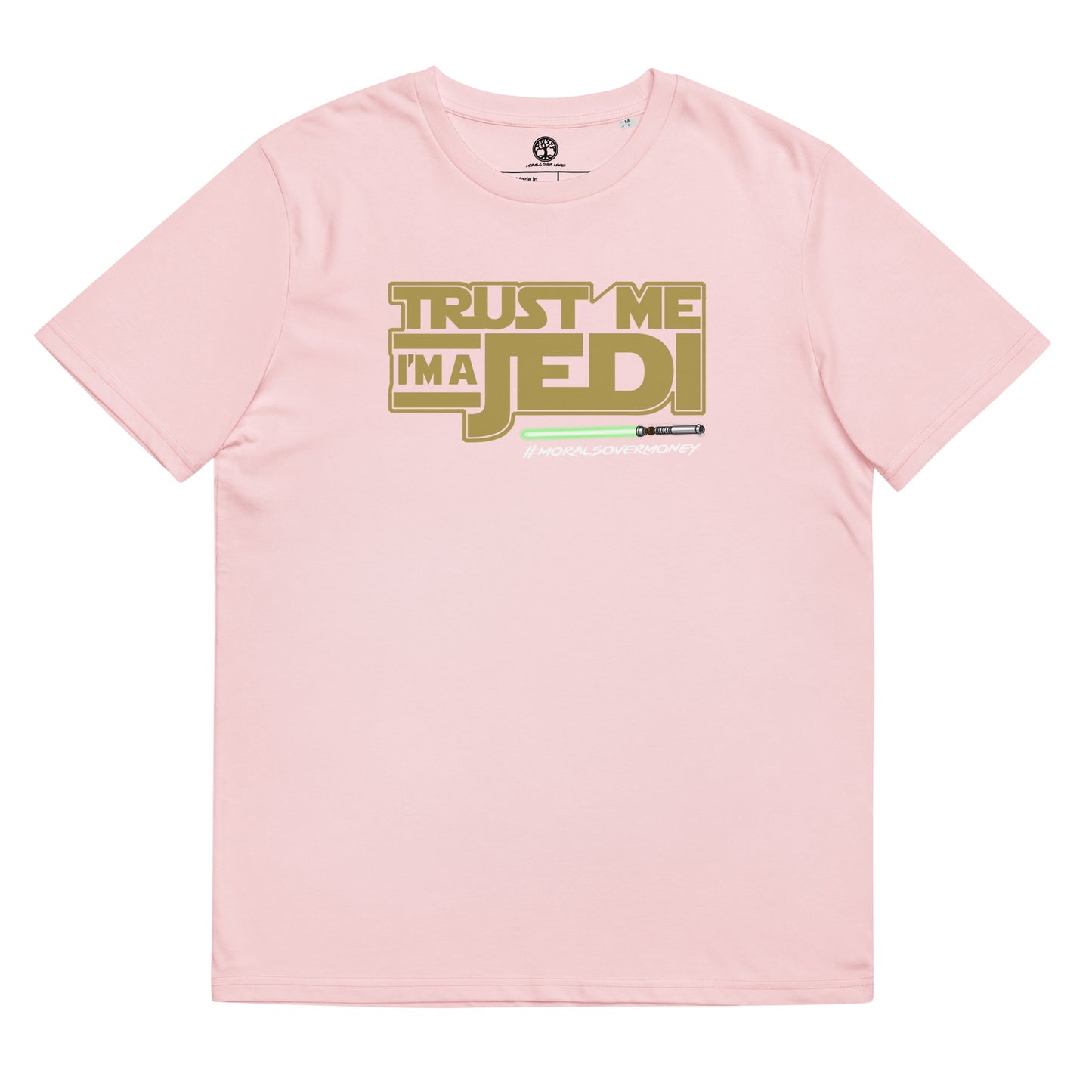 100% Organic Cotton 'Trust Me I'm A Jedi' Eco Tee - White Logo