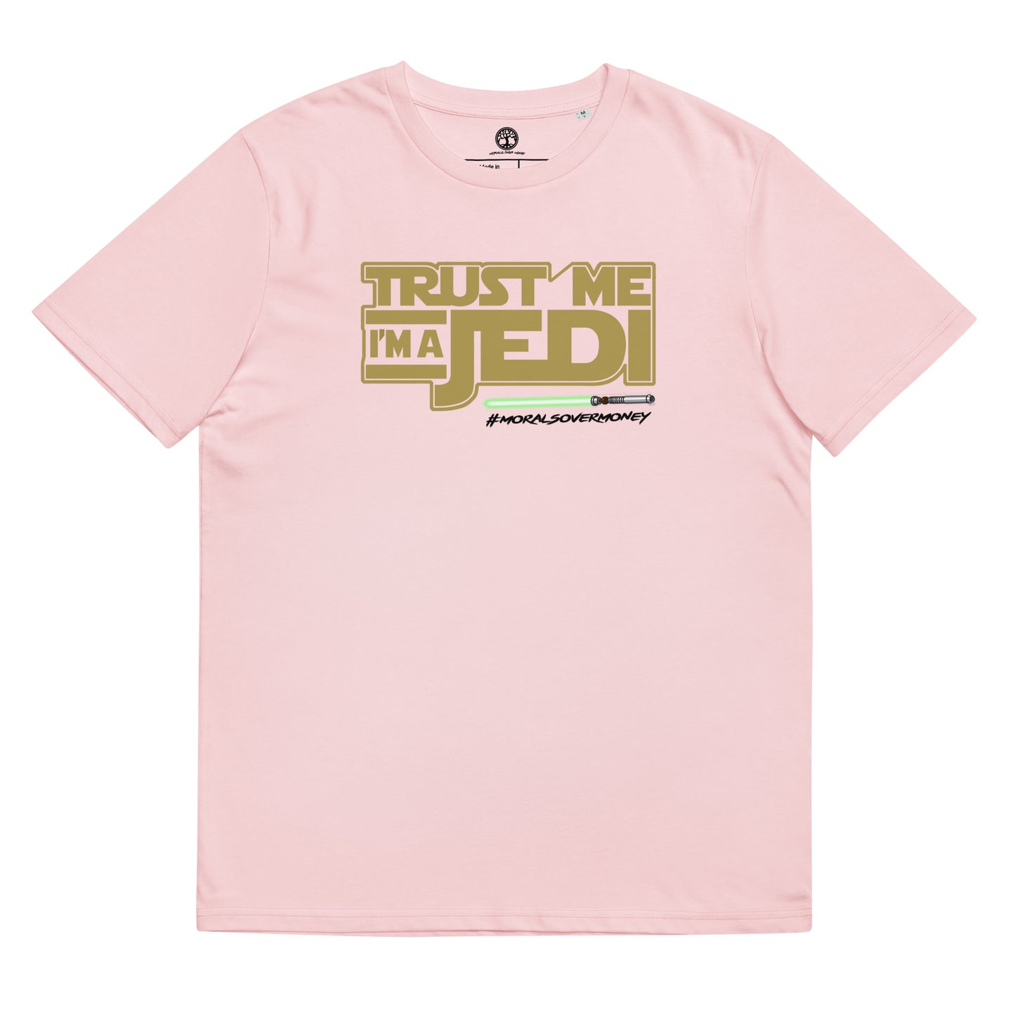 100% Organic Cotton 'Trust Me I'm A Jedi' Eco Tee - Black Logo