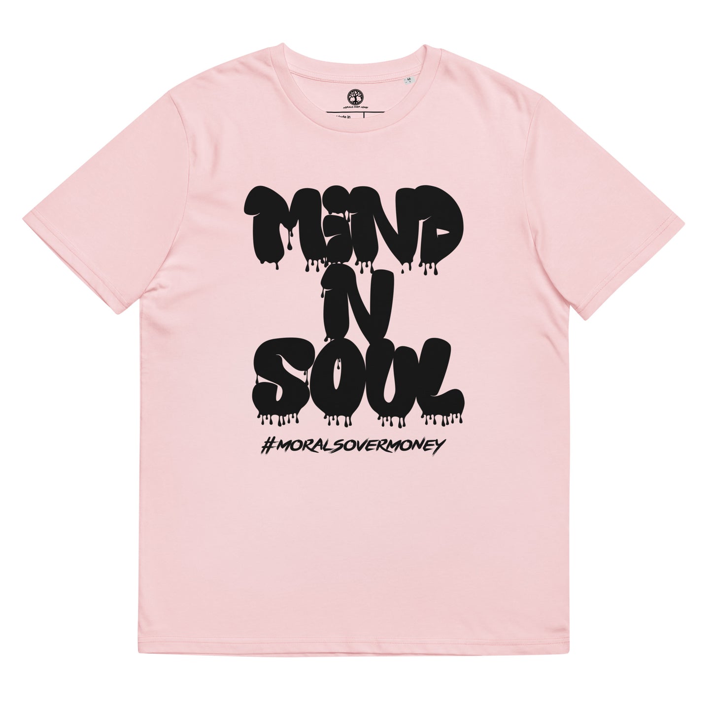 100% Organic Cotton 'Mind n Soul' Eco Tee - Black Logo