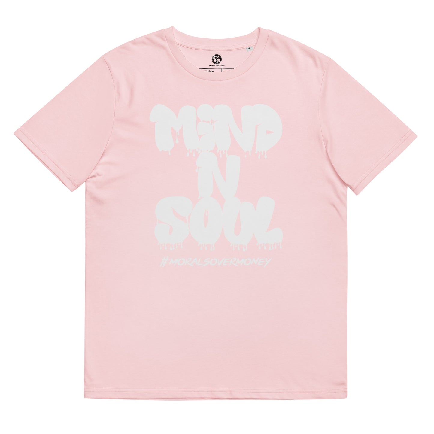 100% Organic Cotton 'Mind n Soul' Eco Tee - White Logo