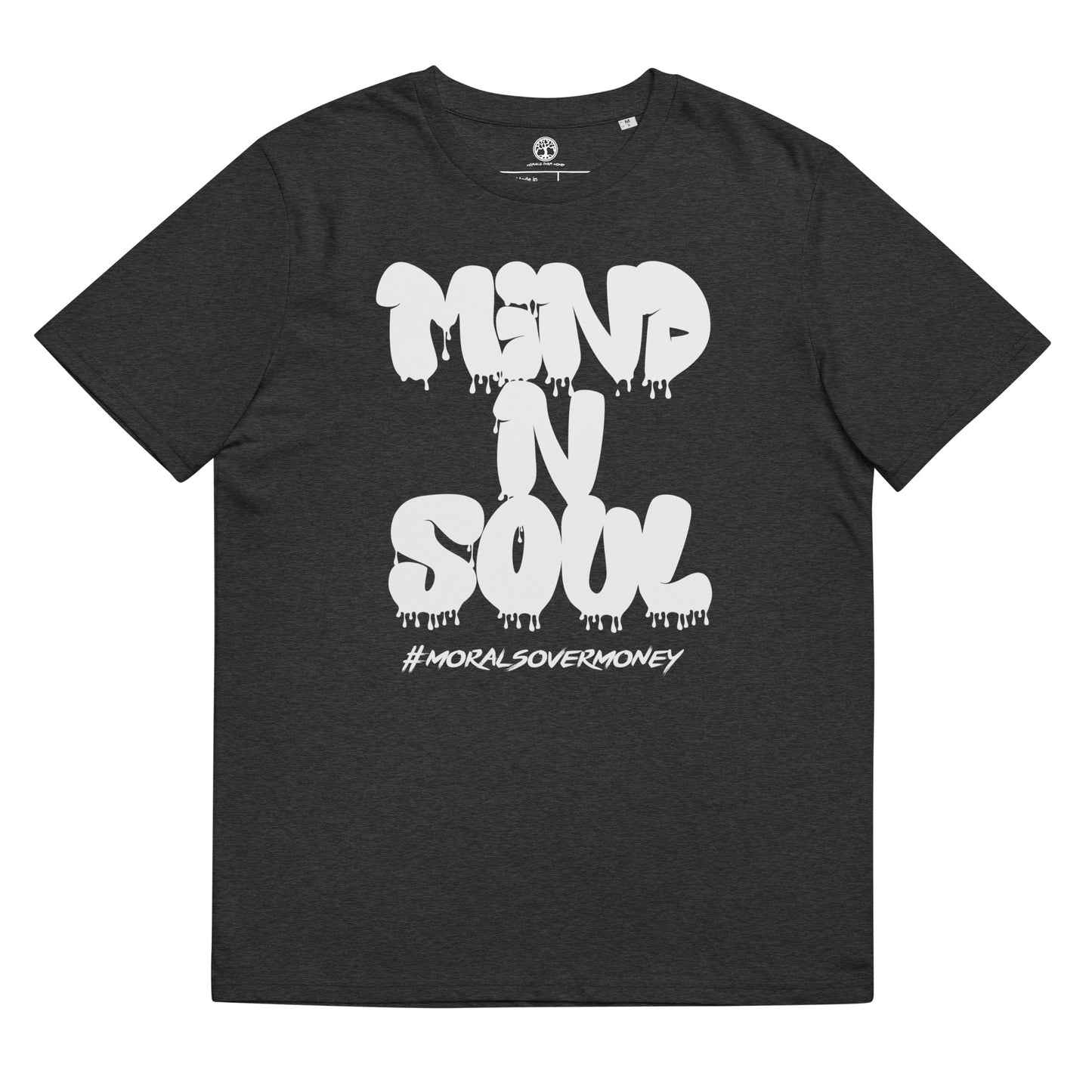 100% Organic Cotton 'Mind n Soul' Eco Tee - White Logo