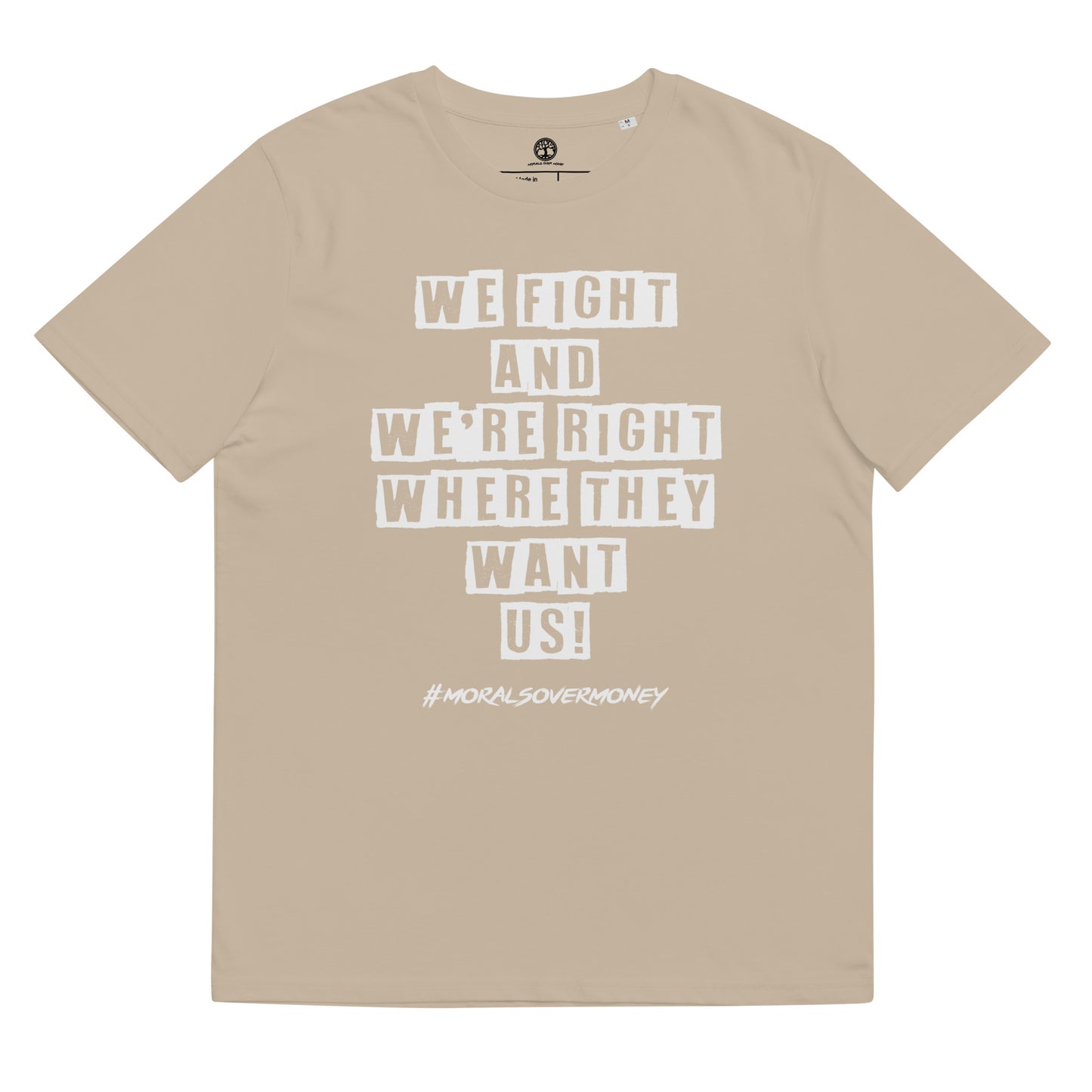 100% Organic Cotton 'World At War' Eco Tee - White Logo