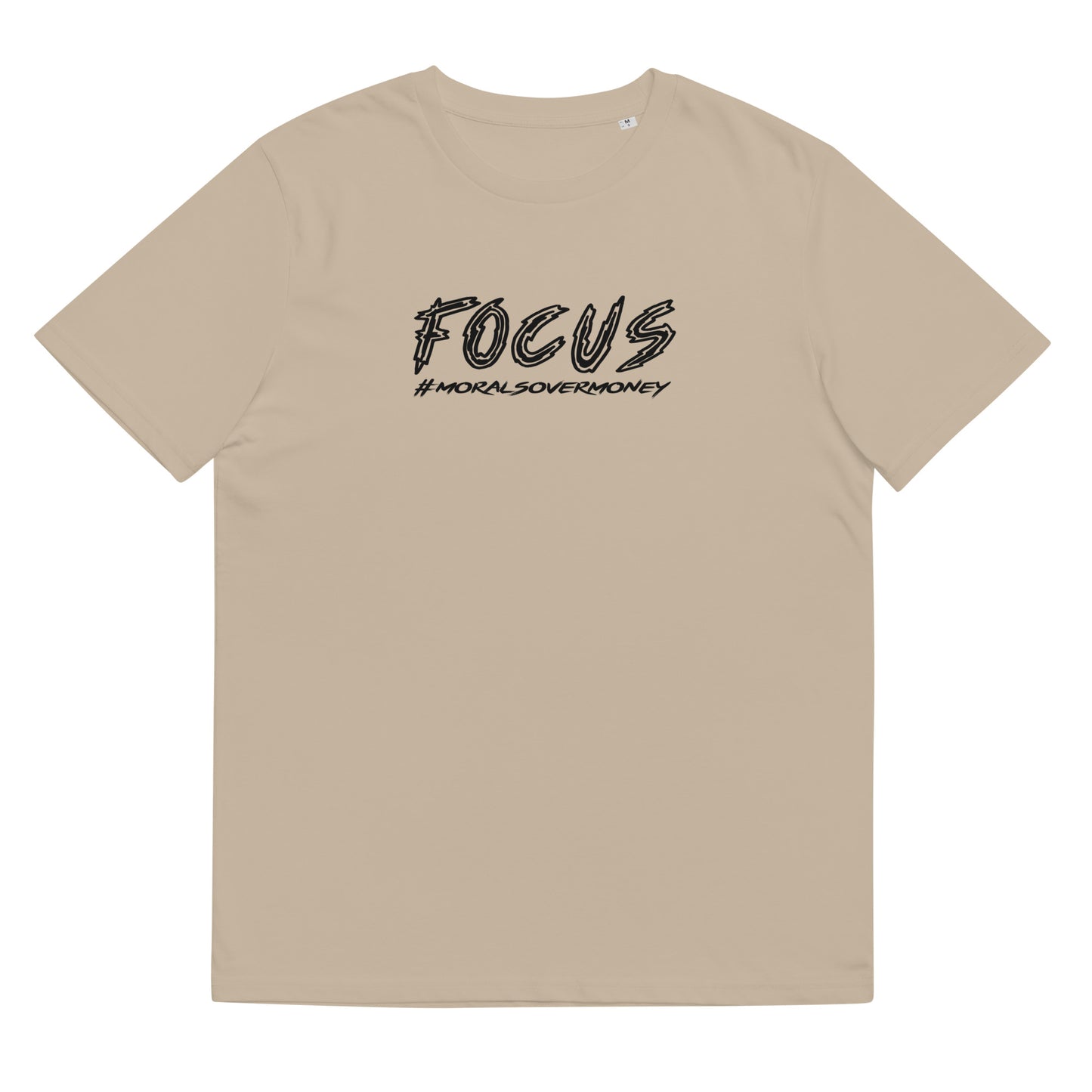 100% Organic Cotton 'Focus' Eco Tee - Black Logo