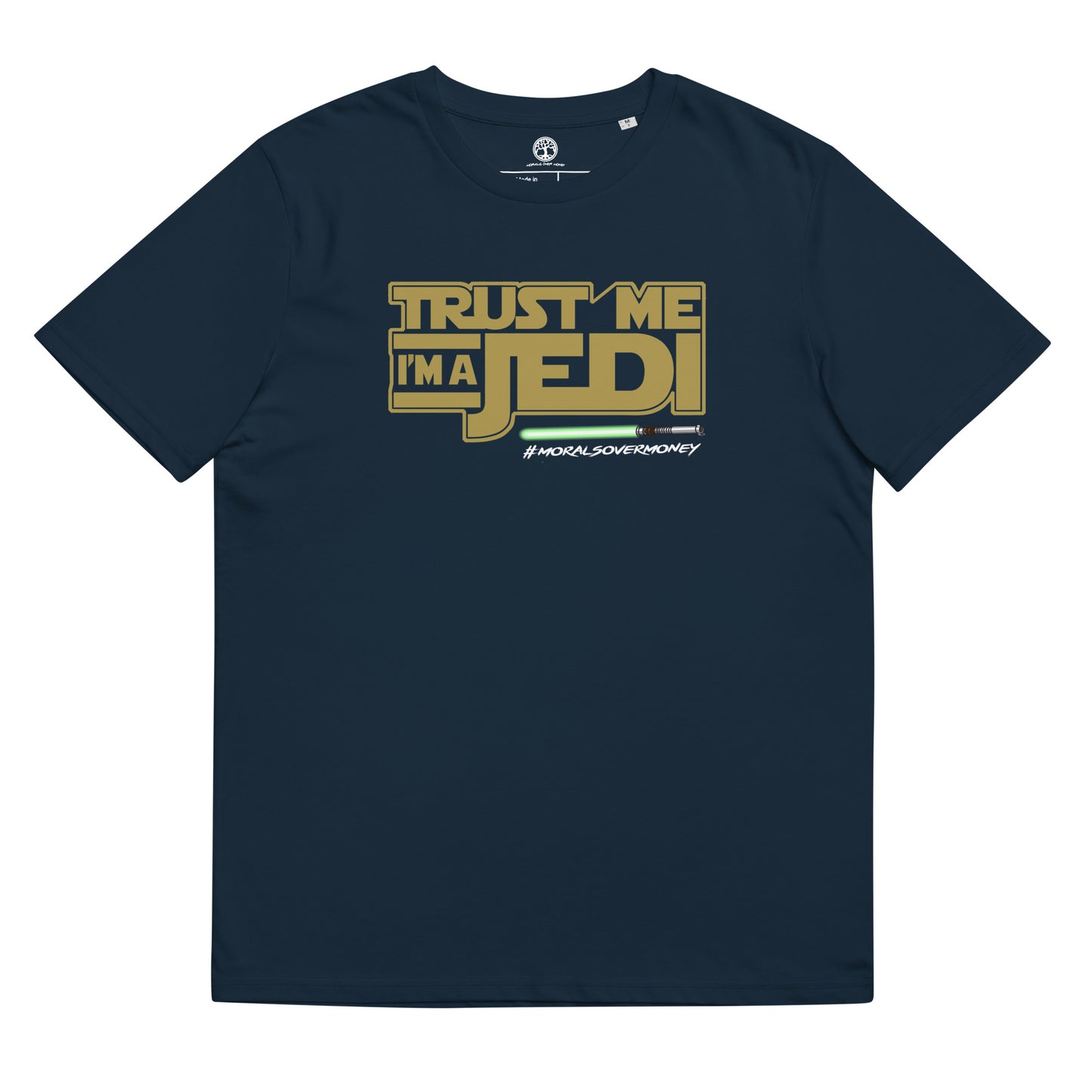 100% Organic Cotton 'Trust Me I'm A Jedi' Eco Tee - White Logo
