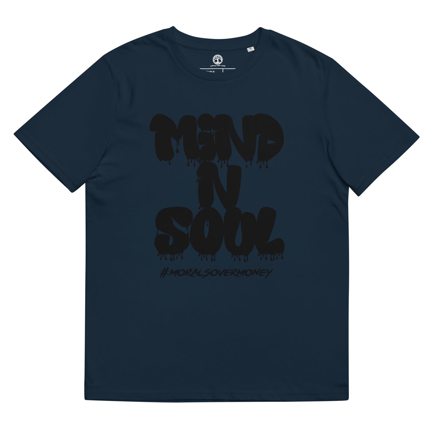 100% Organic Cotton 'Mind n Soul' Eco Tee - Black Logo
